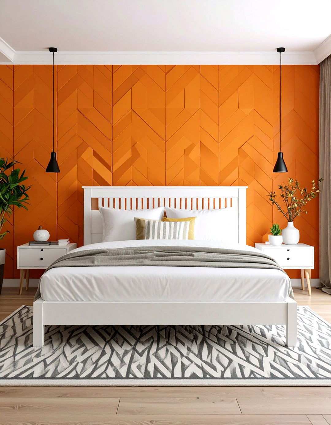 Geometric Pattern s Bedroom Wallpaper - 20 60s Bedroom Ideas