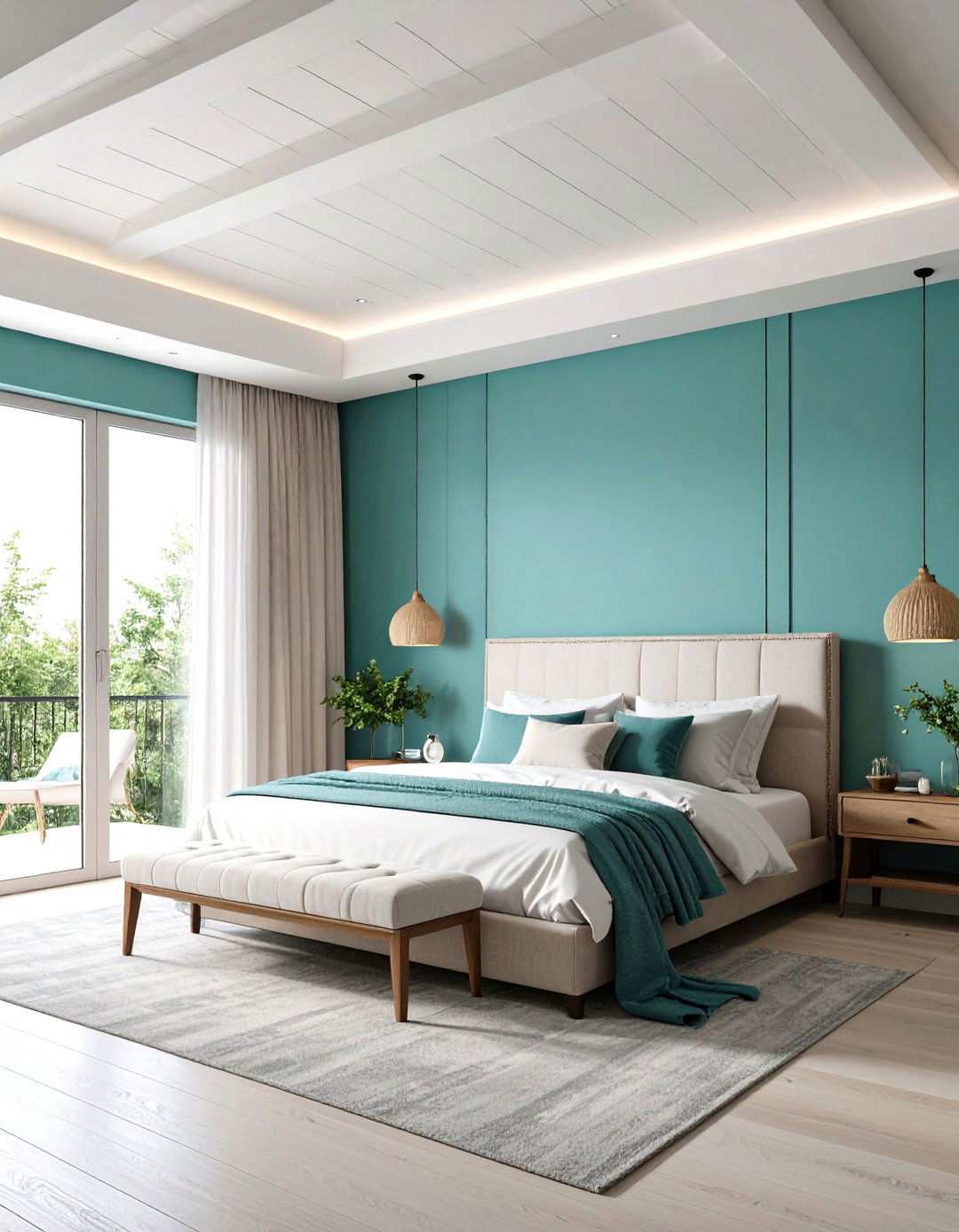Gradient Ceiling Bedroom Wall Painting - 20 Bedroom Wall Painting Ideas