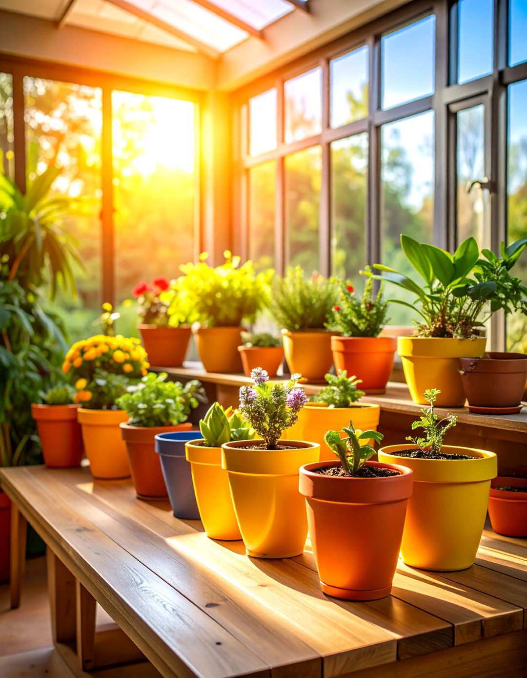 Gradient Painted Pot Smooth Transitions - 20 Painted Pot Ideas