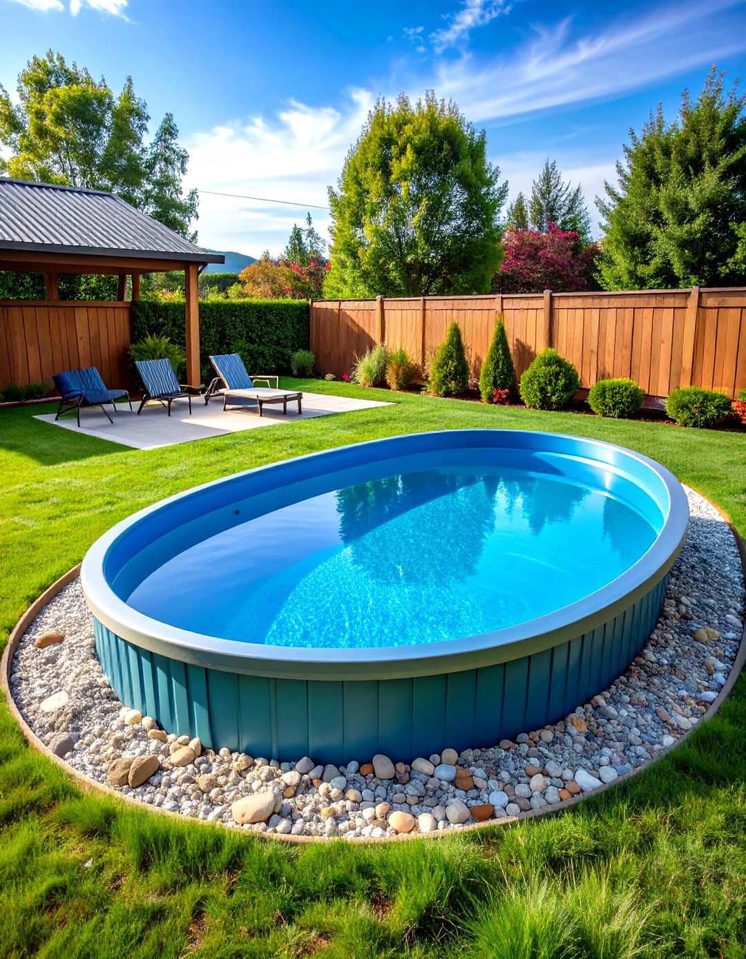 Half Buried Galvanized Trough Pool - 20 Backyard Pool Ideas on a Budget