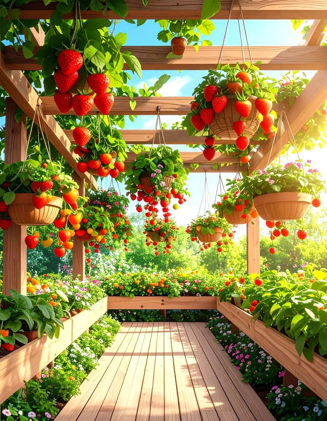 Hanging Basket Gardens - 20 Vegetable Garden Ideas