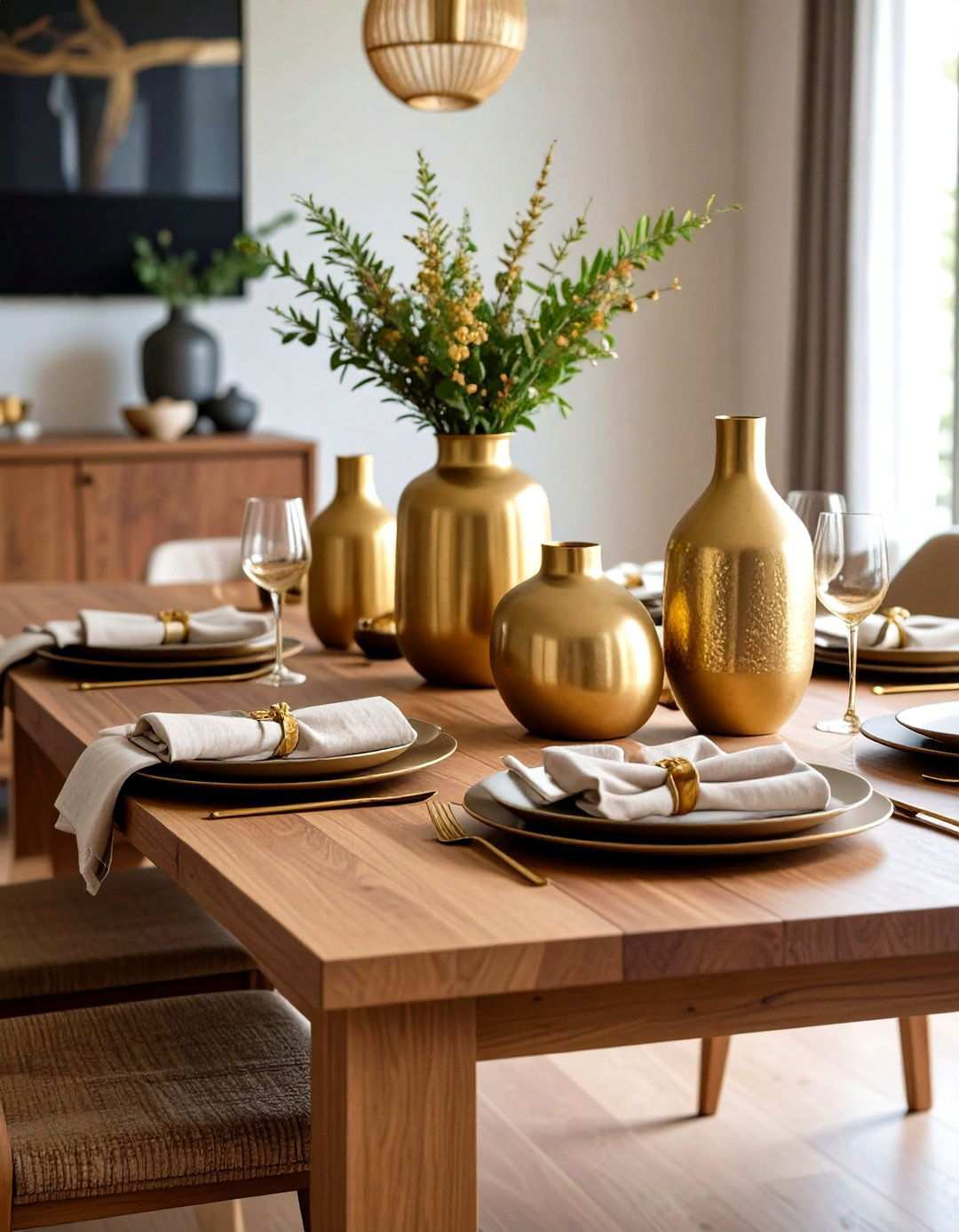 Harvest Gold Dining Room Accents for Warm Retro Appeal - 20 70s Dining Room Design Ideas