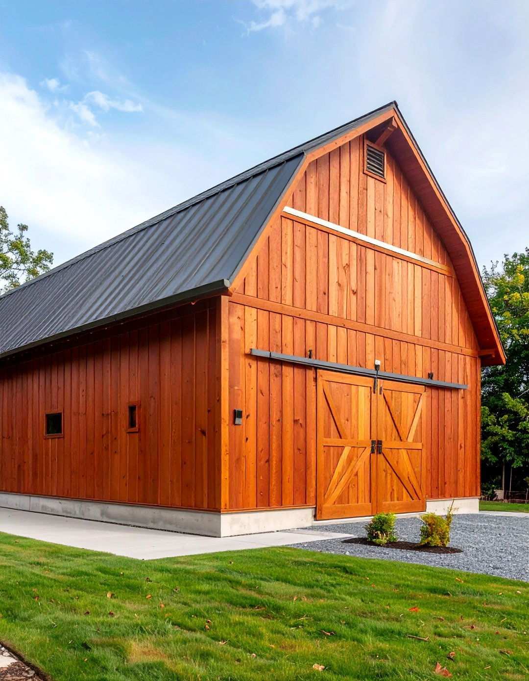 Heavy Duty Exterior Barn Door as Patio Transition - 20 Barn Door Ideas