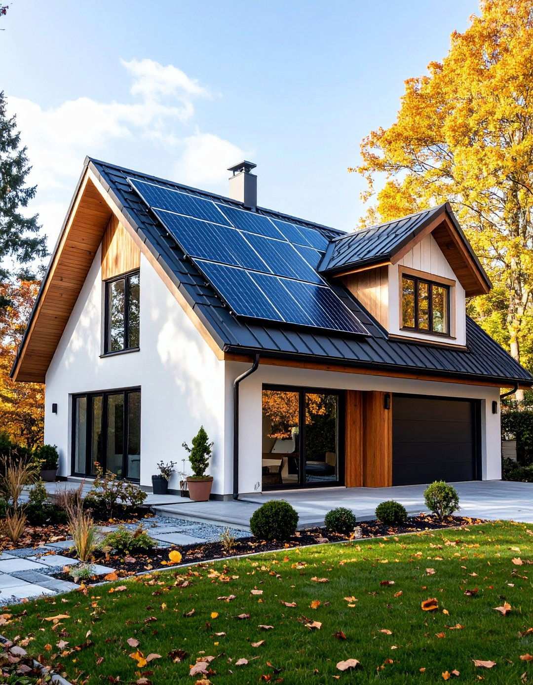 Hide Power Generation with Sleek Solar Roof Tiles - 20 Aesthetic House Exterior Ideas