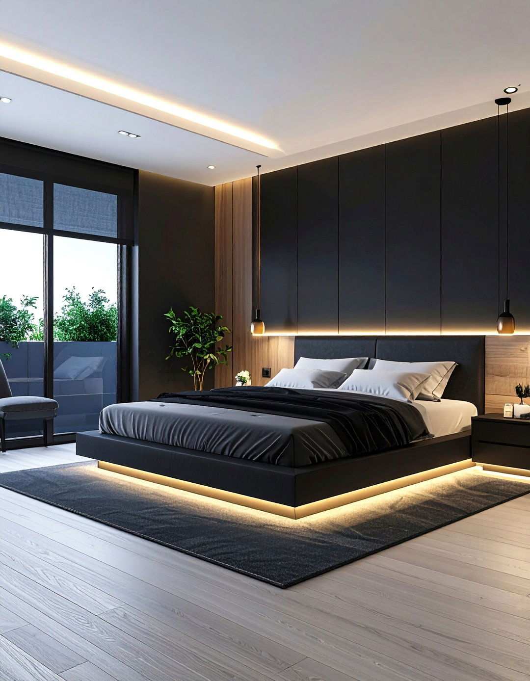 Hide Smart Tech in Plain Sight - 20 Black and White Bedroom Ideas