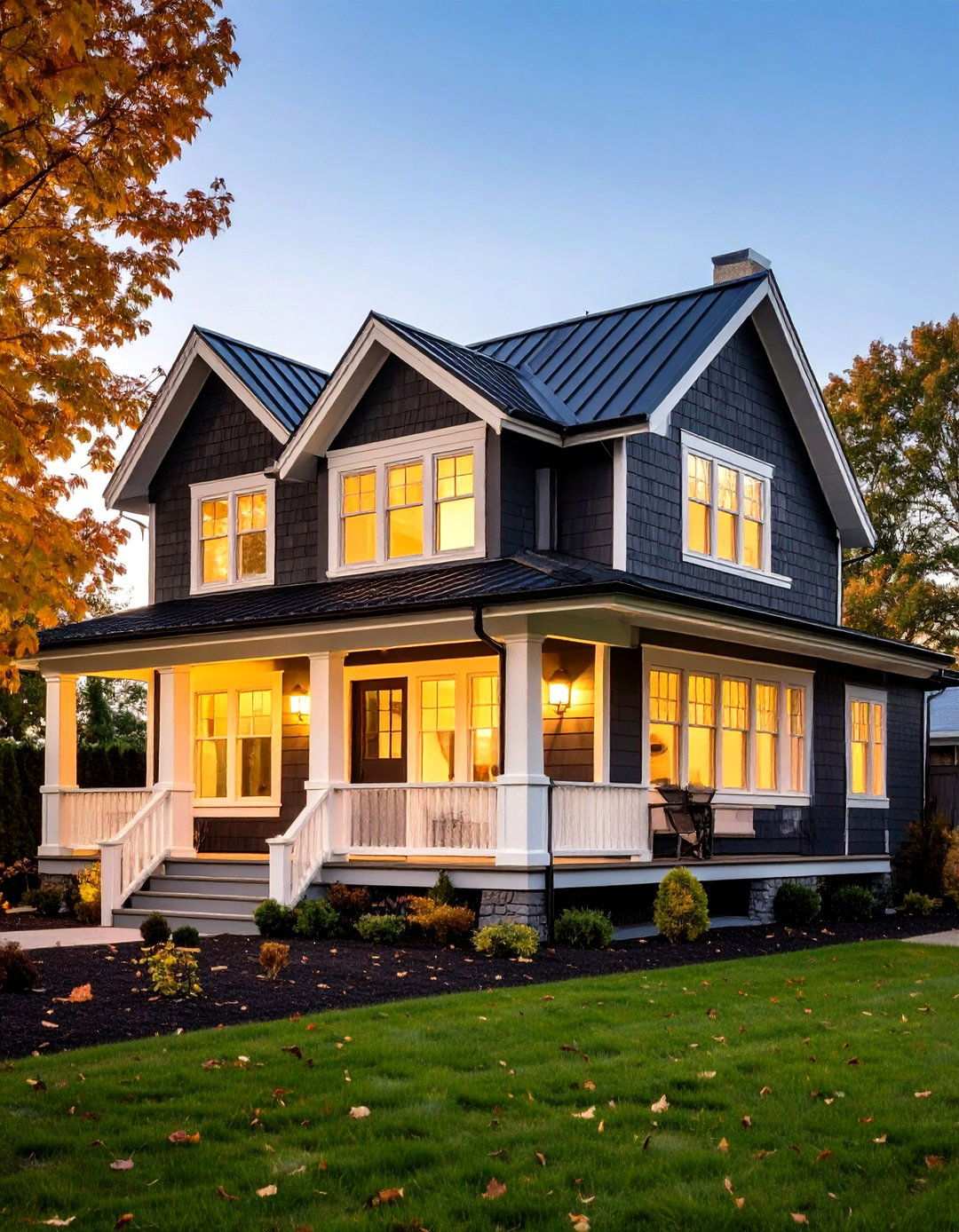 High Contrast Black Exterior with White Trim - 20 Black House Exteriors & Paint Colors