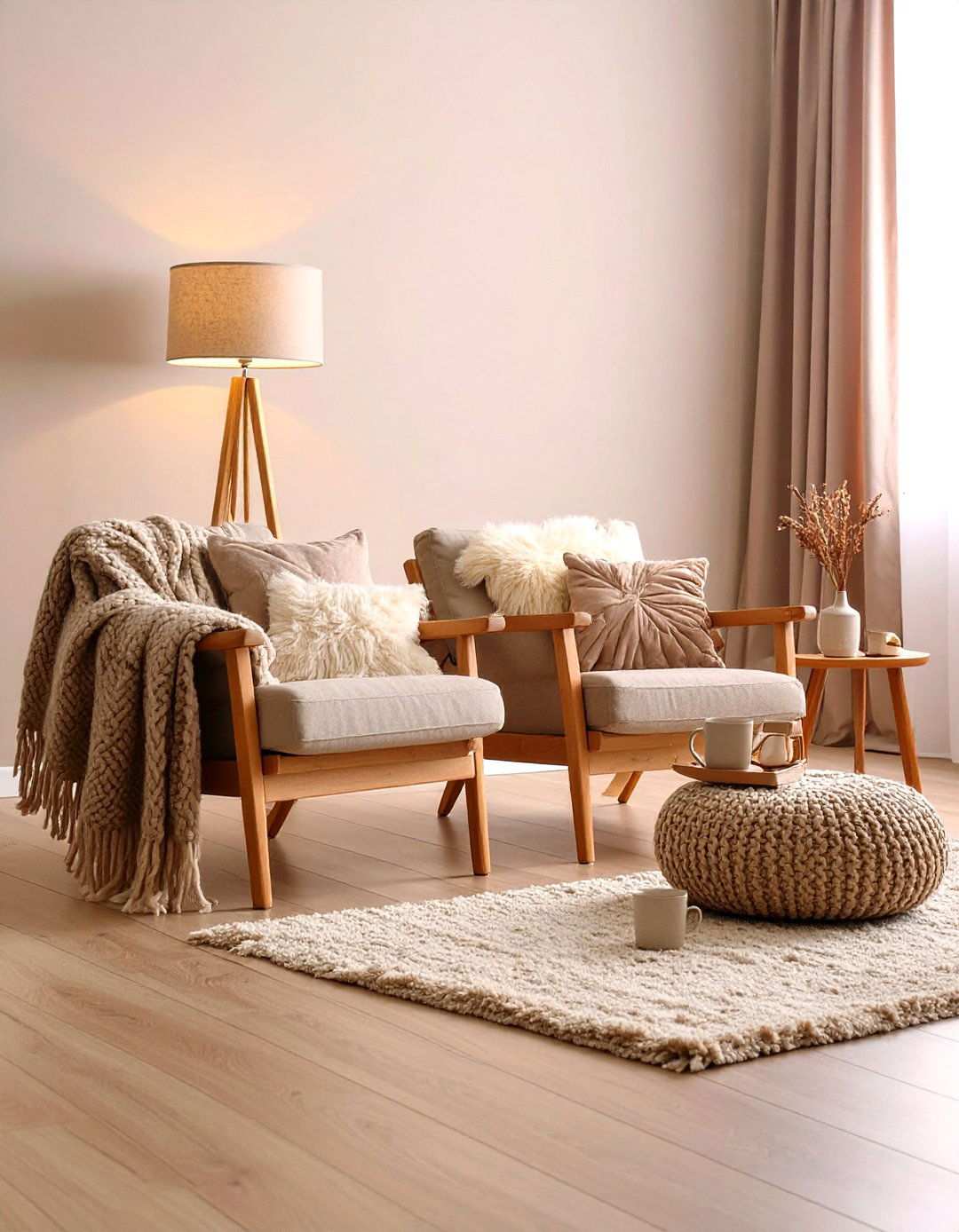 Hygge Warmth for a Scandinavian Beige Living Room - 20 Beige Living Room Ideas