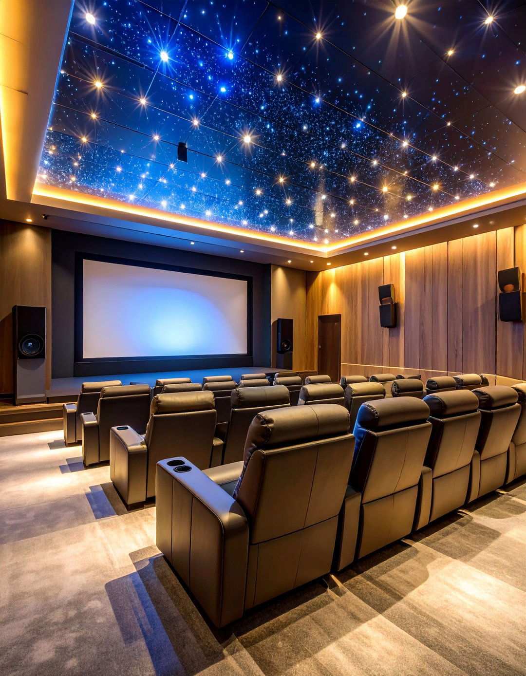 Immersive Home Theater Dominates a Black Man Cave - 20 Black Man Cave Ideas