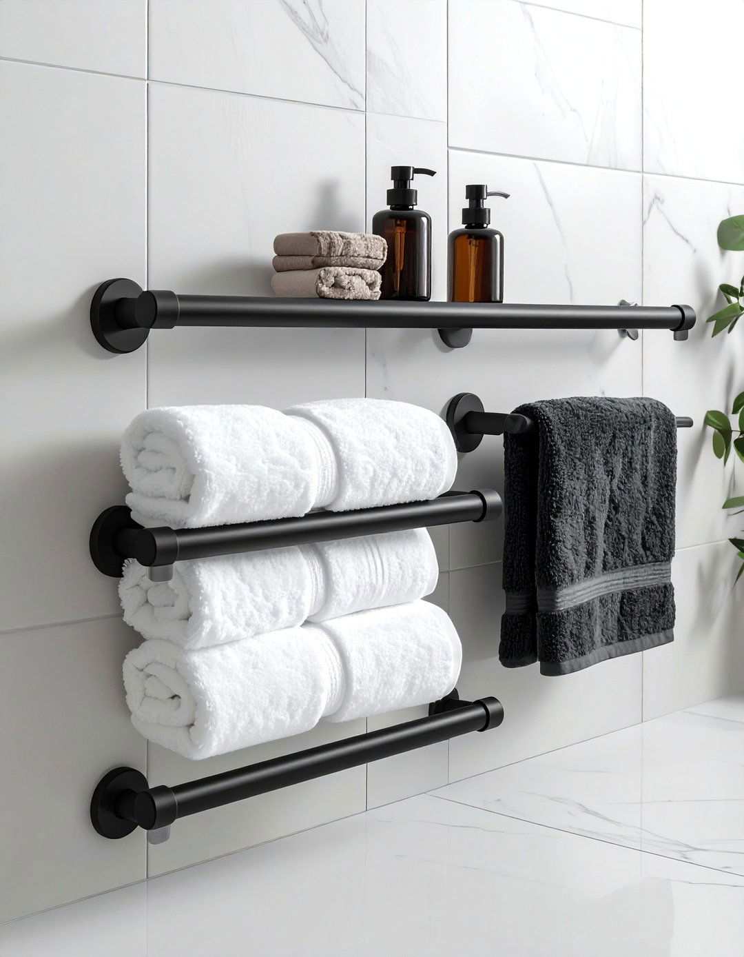 Inclusive Ease Matte Black Grab Bars - 20 Bathroom With Black Fixtures