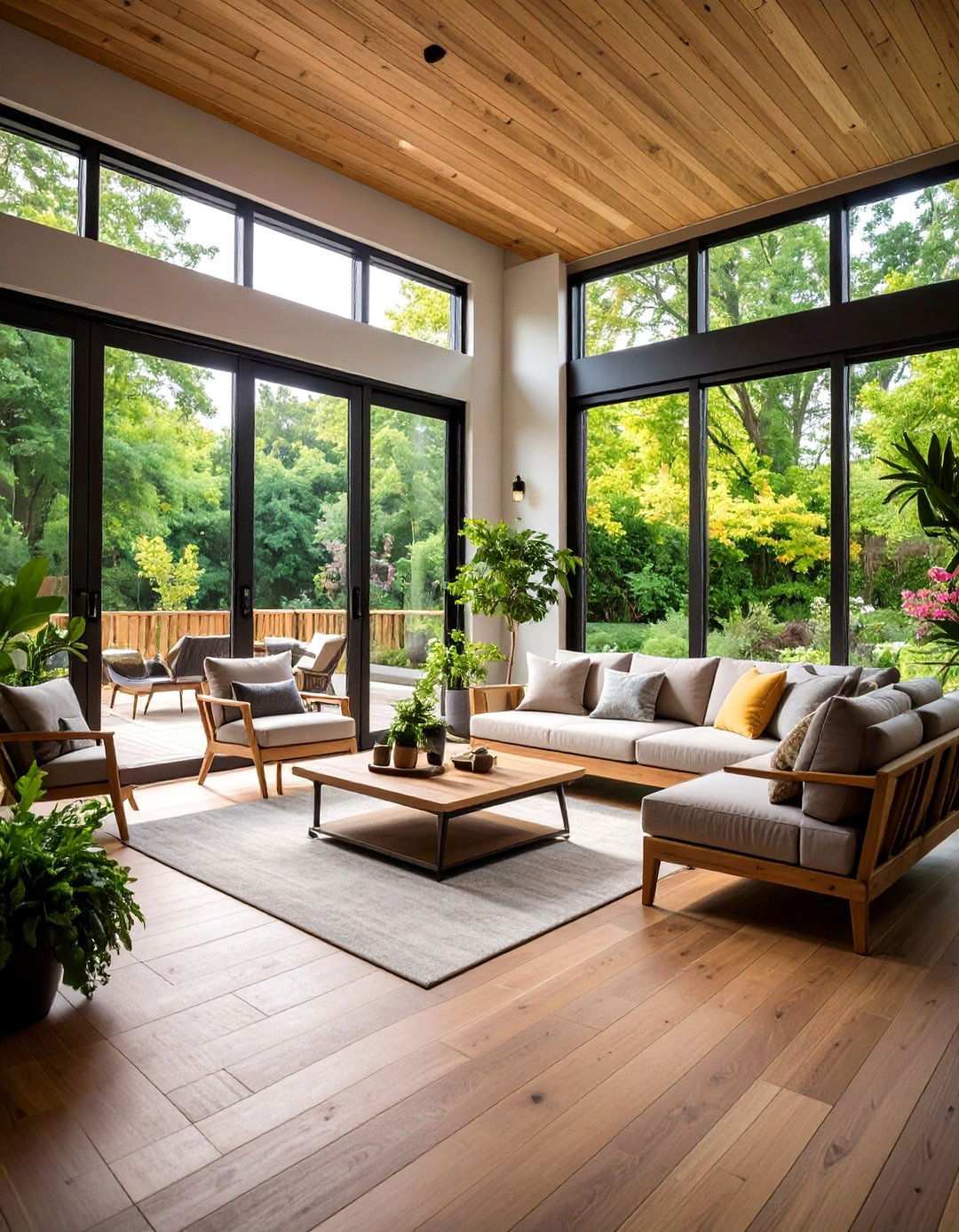 Indoor Outdoor Connection Living Room Design - 20 Asian Living Room Ideas