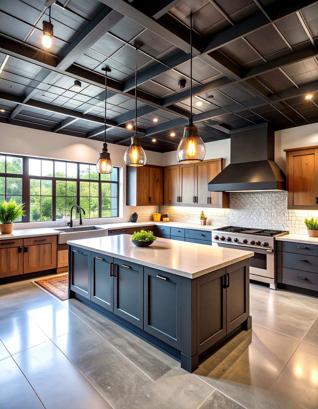 Industrial Black Grid for Loft Style Drama - 20 Basement Drop Ceiling Ideas