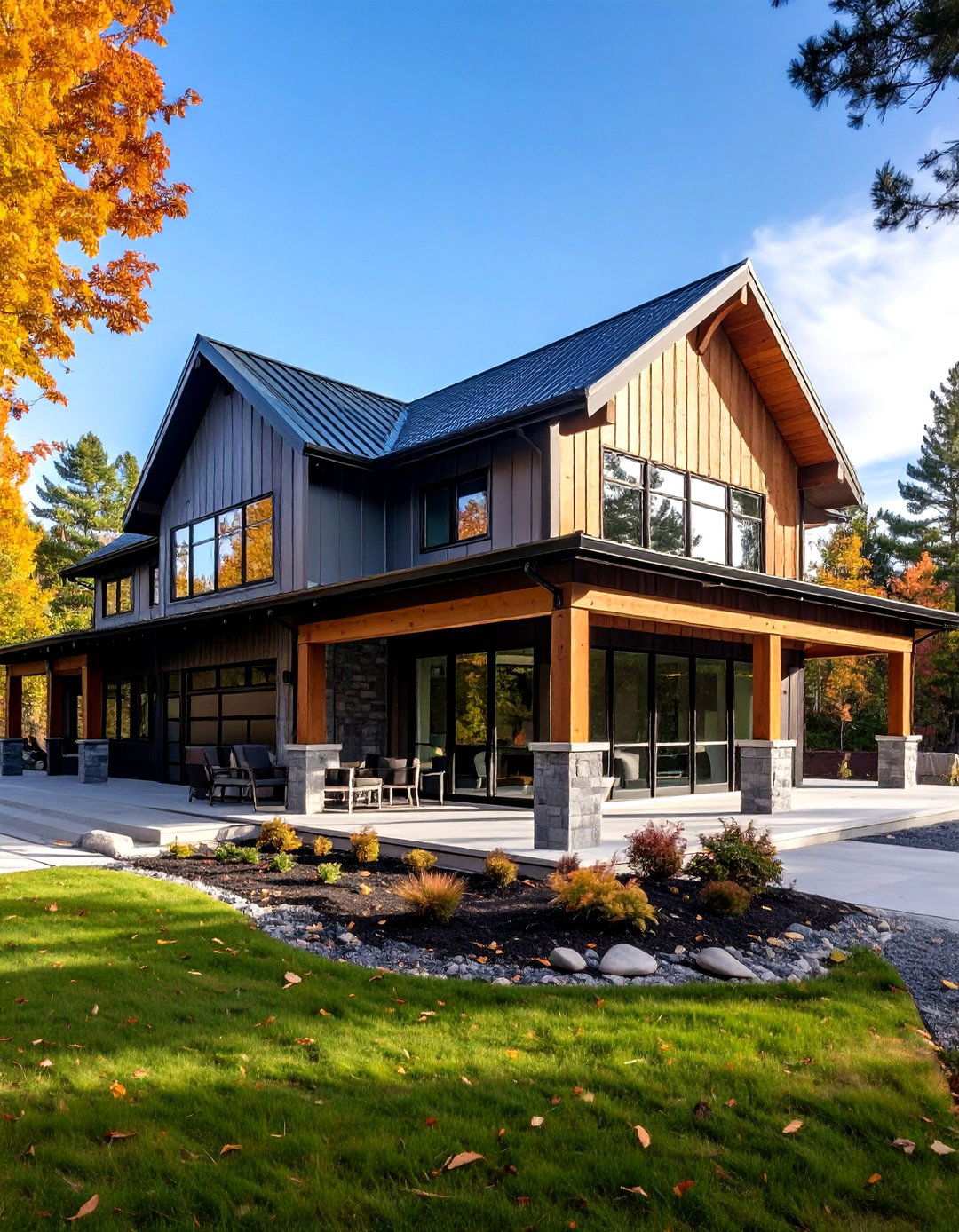 Industrial Steel Panel Barndominium - 20 Barndominium Exterior Ideas