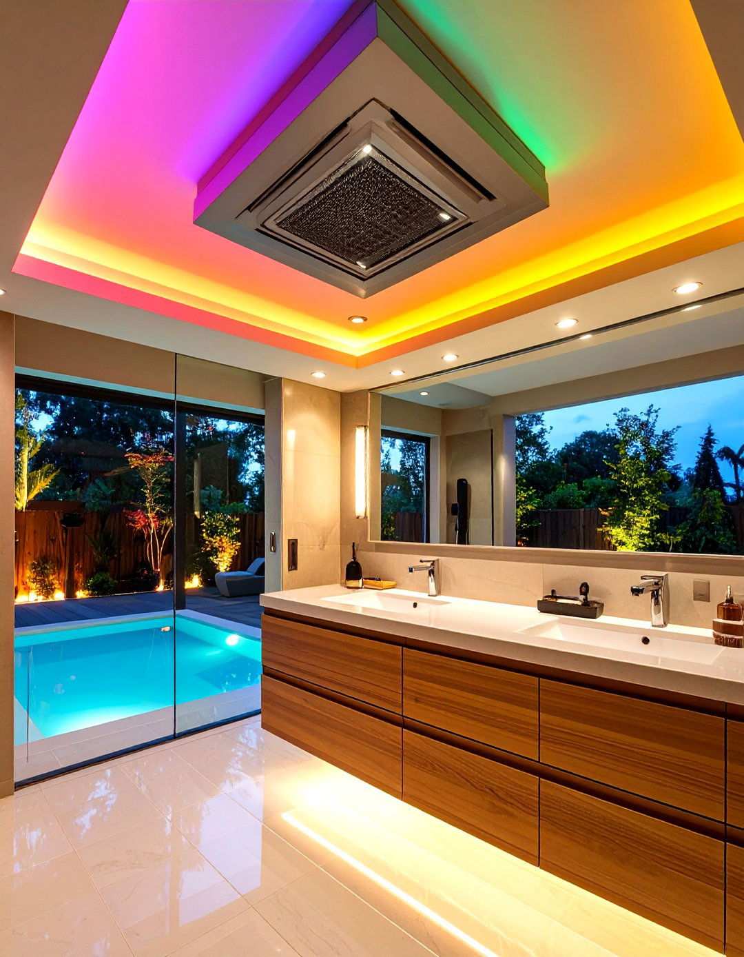 Integrated Fan Light Bathroom Ceiling Fixtures - 20 Bathroom Ceiling Ideas