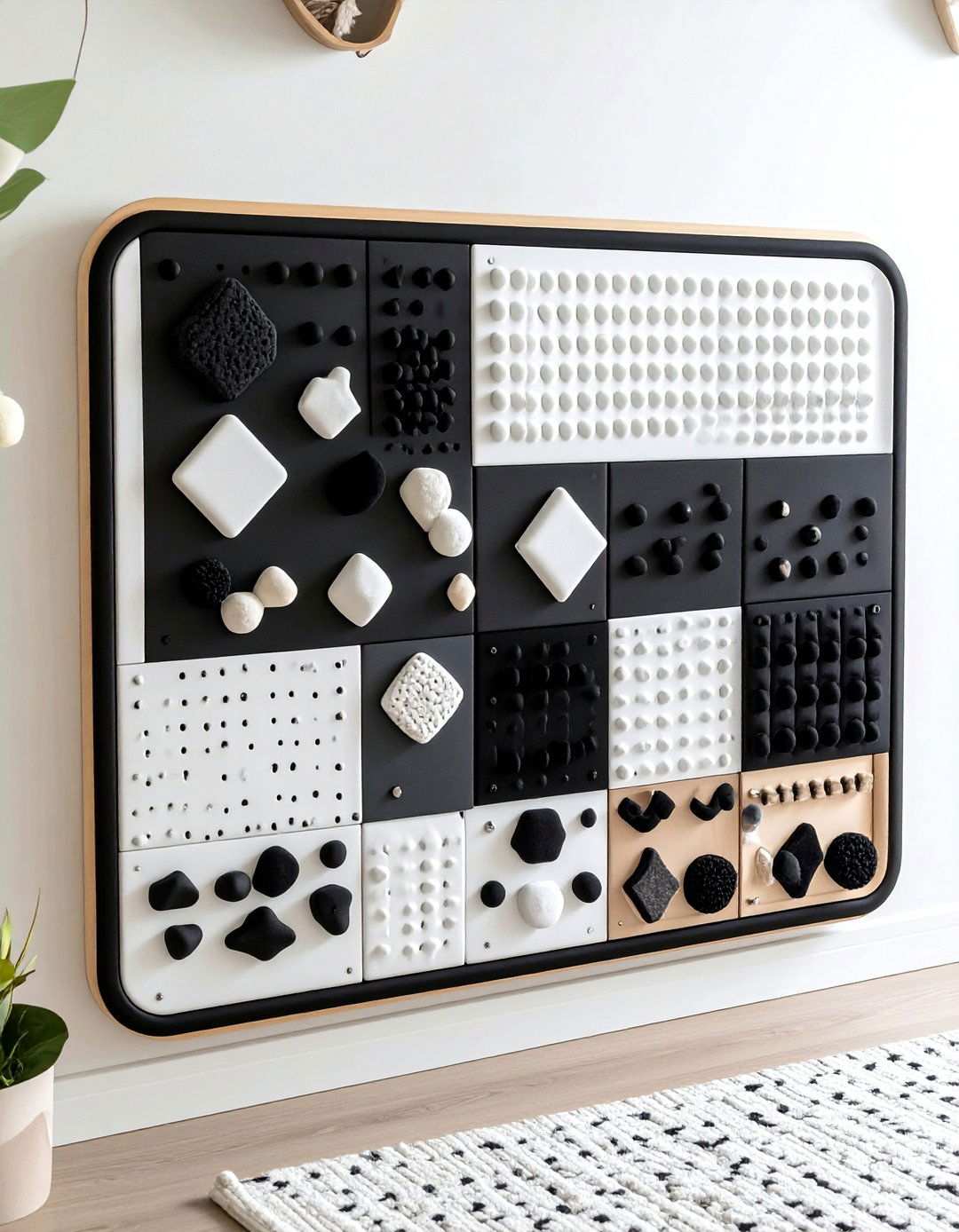Interactive Sensory Board - 20 Black and White Nursery Ideas