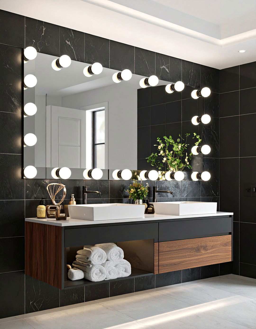 IP Rated Hollywood Bulbs Bring Glam to Bathroom Lighting - 20 Bathroom Lighting Ideas Over Mirror