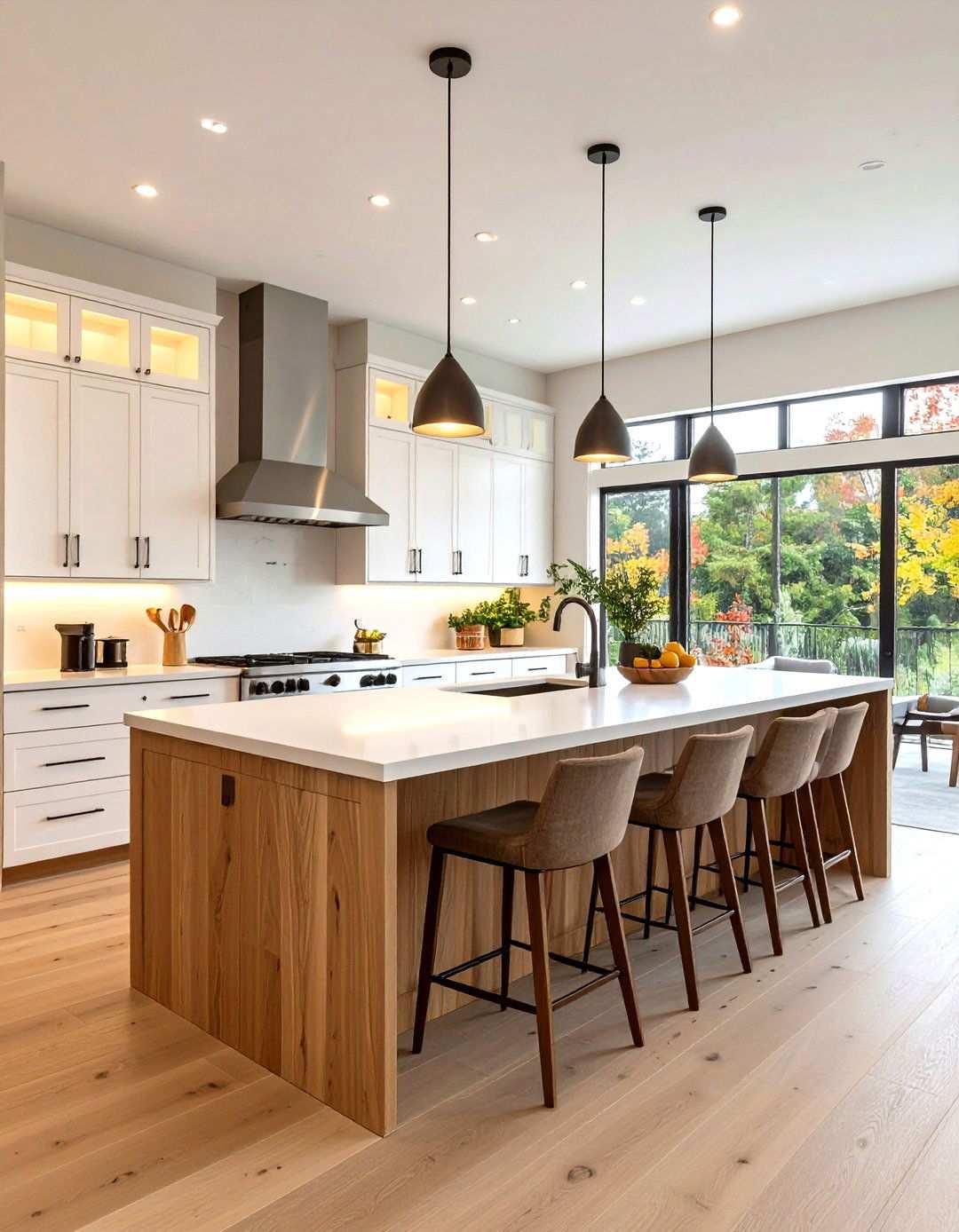 Kitchen Peninsula Designs with Upper Cabinet Storage - 20 1980s Kitchen Ideas