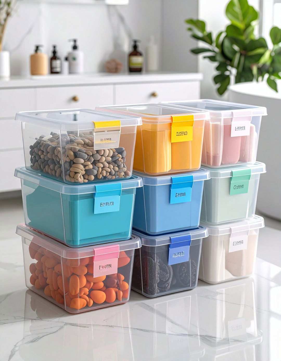 Label Everything to Lock In Order - 20 Bathroom Cabinet Organization Ideas
