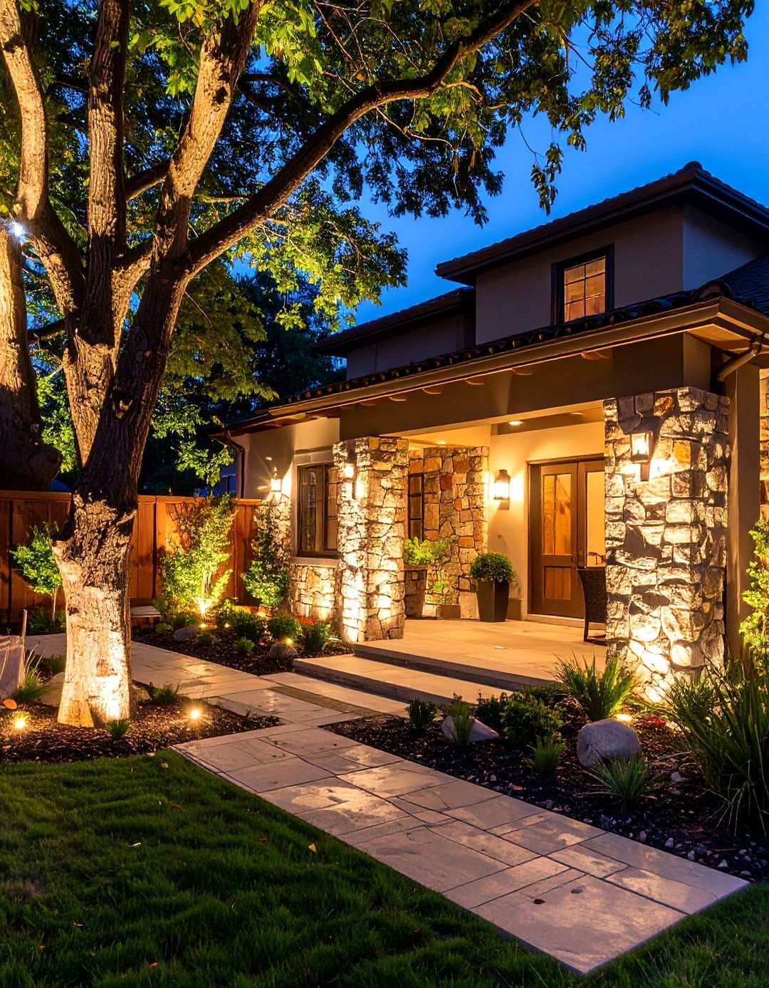 Landscape Spotlights for Backyard Feature Highlighting - 20 Backyard Lighting Ideas