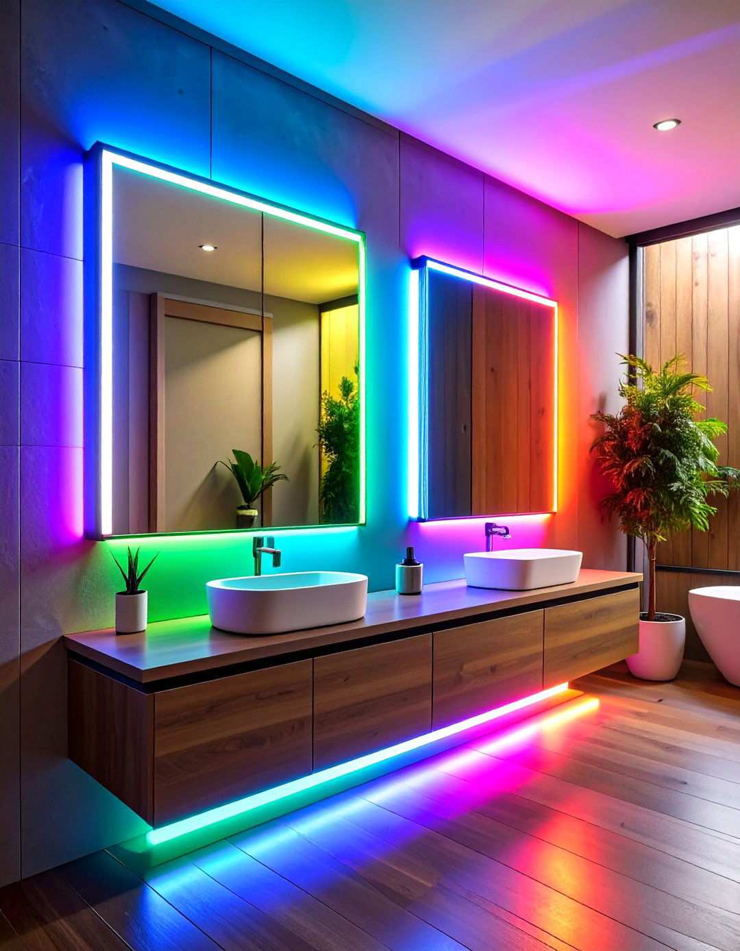 LED Backlit Mirror Bathroom Lighting Upgrade - 20 Bathroom Lighting Ideas