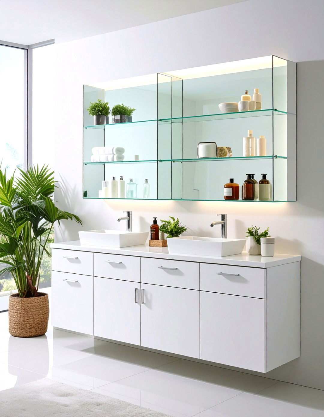 LED Lit Medicine Cabinets Combine Storage and Bathroom Lighting - 20 Bathroom Lighting Ideas Over Mirror