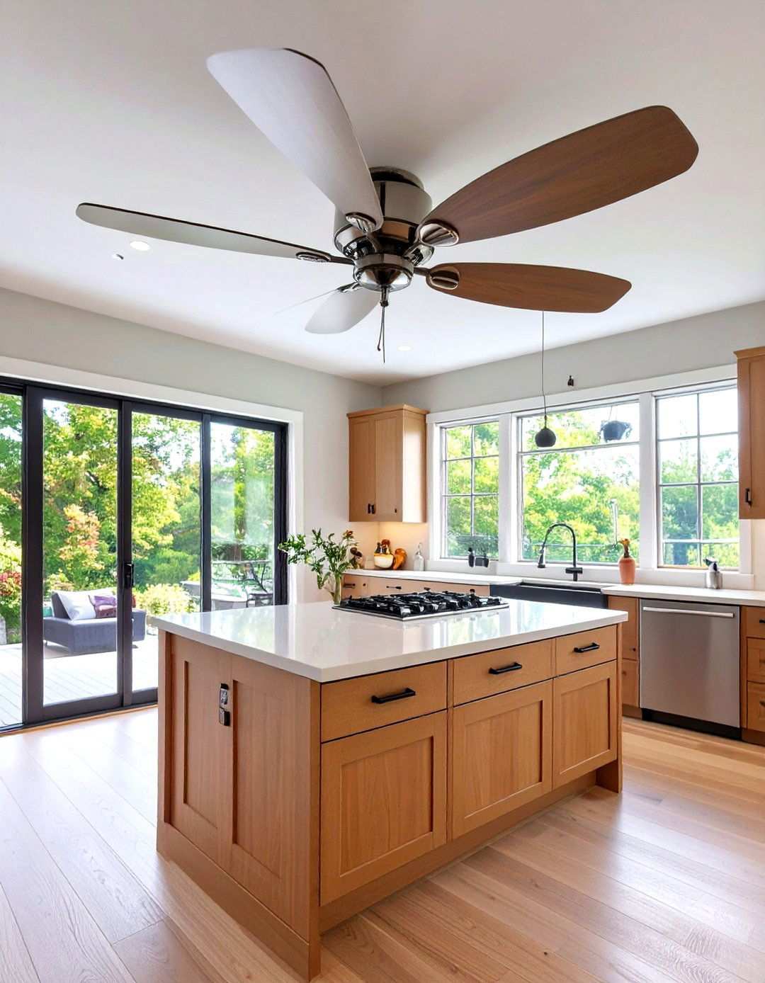 Lighted Kitchen Ceiling Fans for Air Circulation - 20 1980s Kitchen Ideas