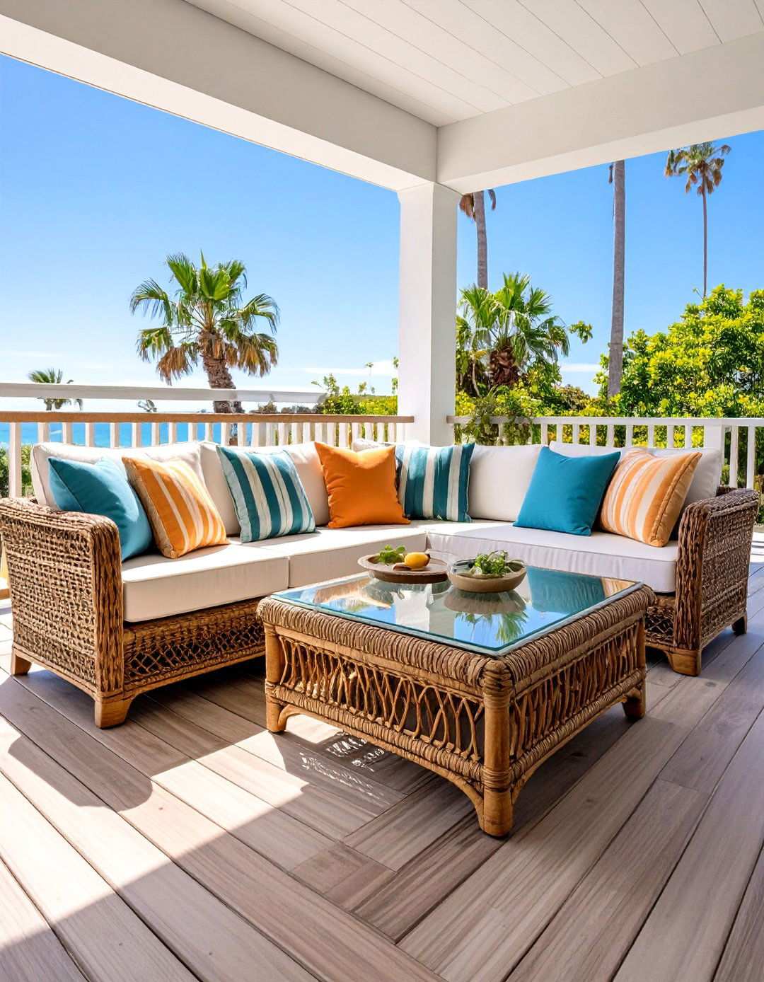 Lightweight Rattan Furniture Anchors Beach House Decor - 20 Beach House Decor Ideas