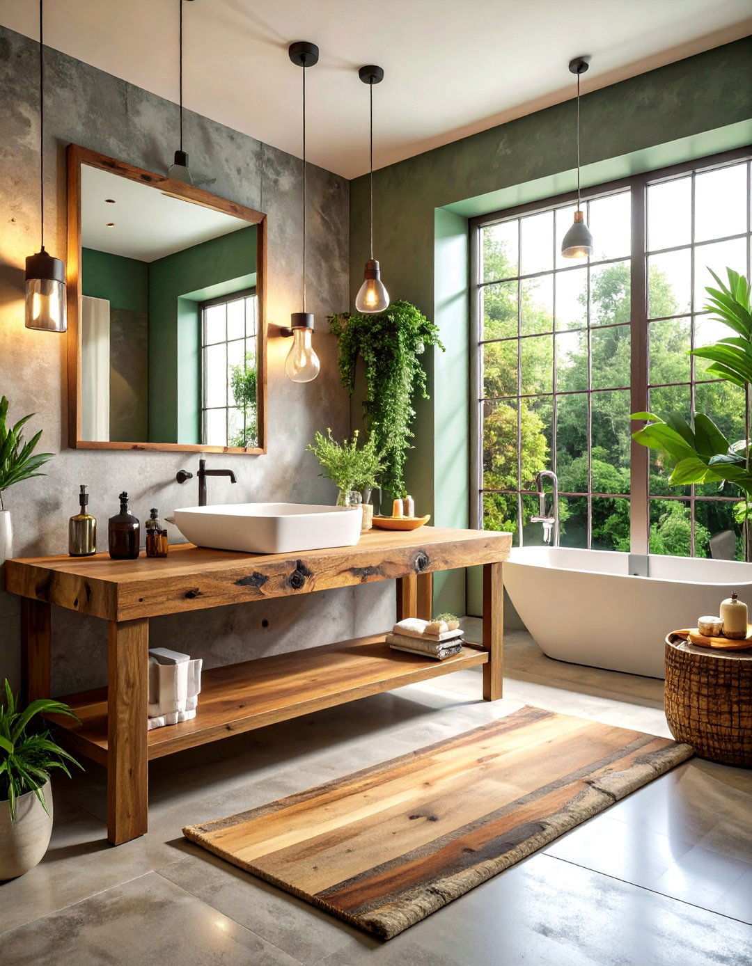 Live Edge Bathroom Countertop in Reclaimed Wood - 20 Bathroom Countertop Ideas