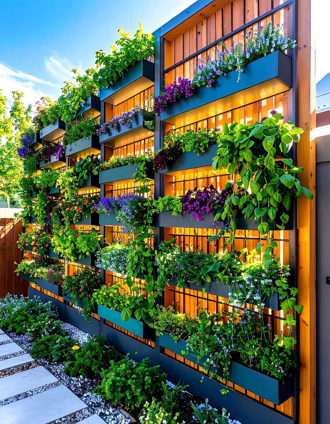 Living Wall Privacy Systems for Vertical Backyard Gardens - 20 Backyard Privacy Ideas