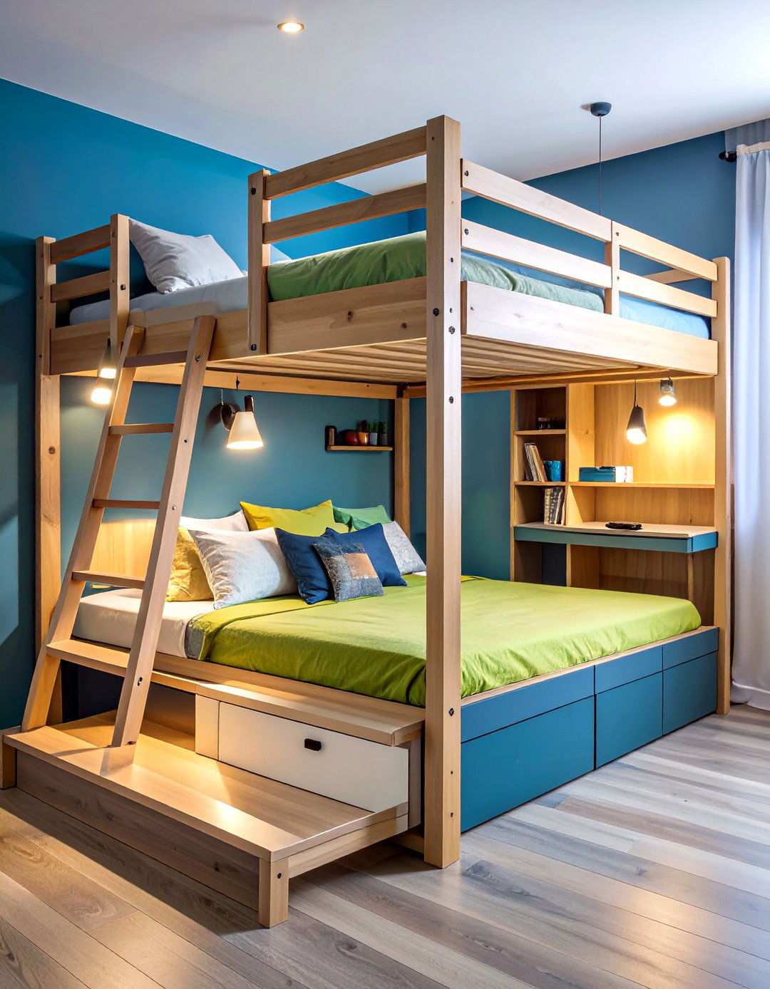 Loft Over Desk Bed Nook for Studio Living - 20 Bed Nook Ideas