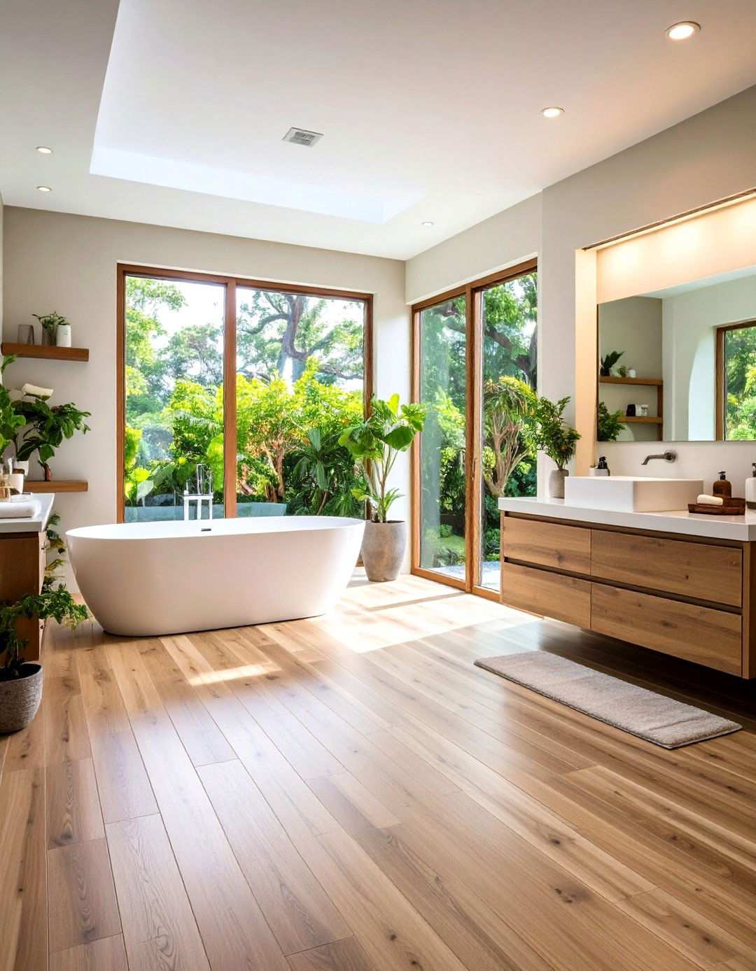 Luxury Vinyl Plank LVP Bathroom Flooring - 20 Bathroom Flooring Ideas