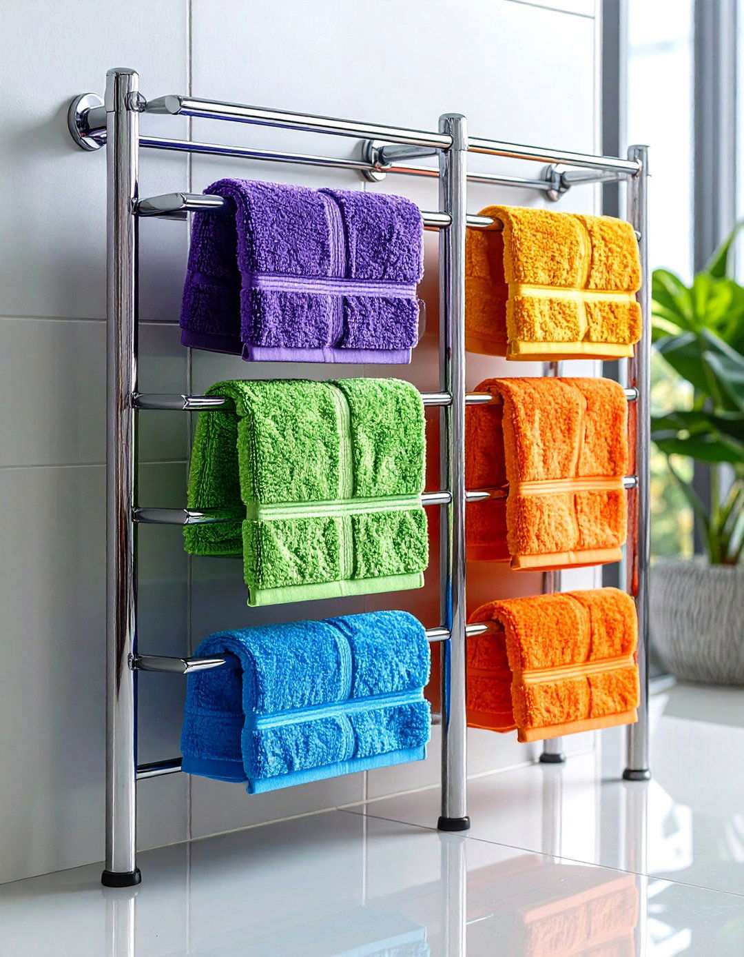 Magnetic Towel Rack for Metal Surfaces - 20 Bathroom Towel Rack Ideas