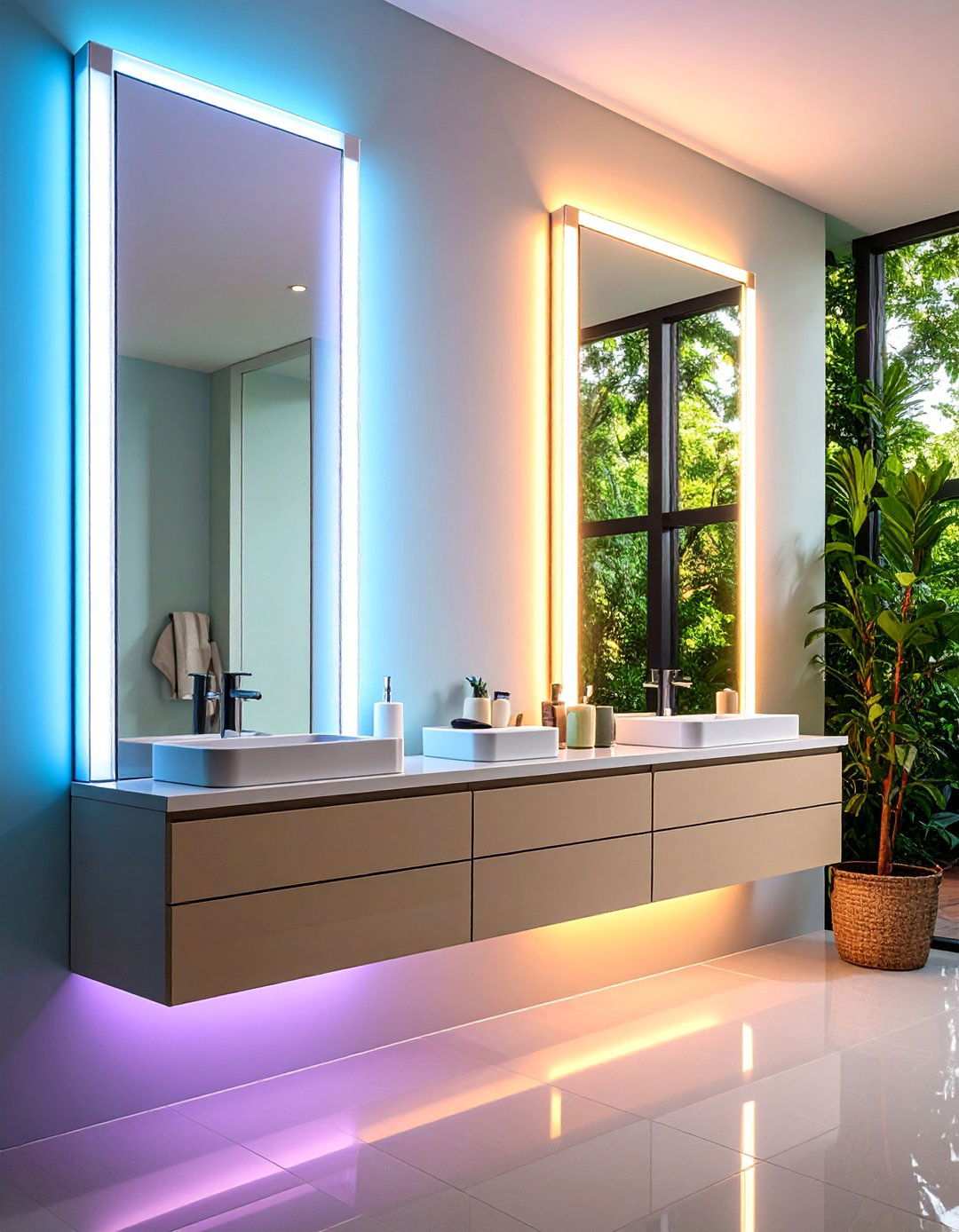 Makeup Friendly Bathroom Lighting from Both Sides - 20 Bathroom Lighting Ideas