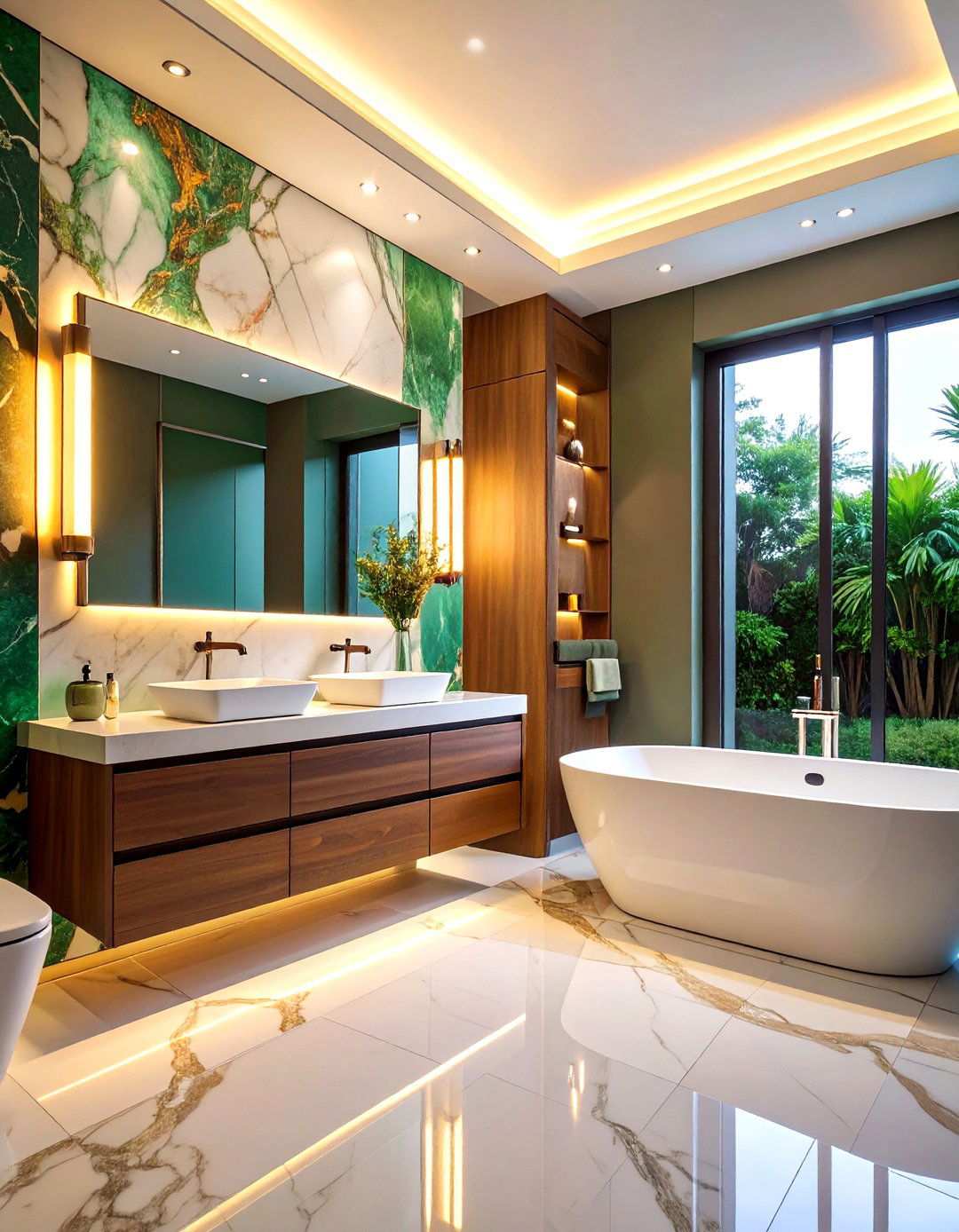 Marble Effect Bathroom Wall Paneling Adds Luxe Without the Price - 20 Bathroom Wall Paneling Ideas