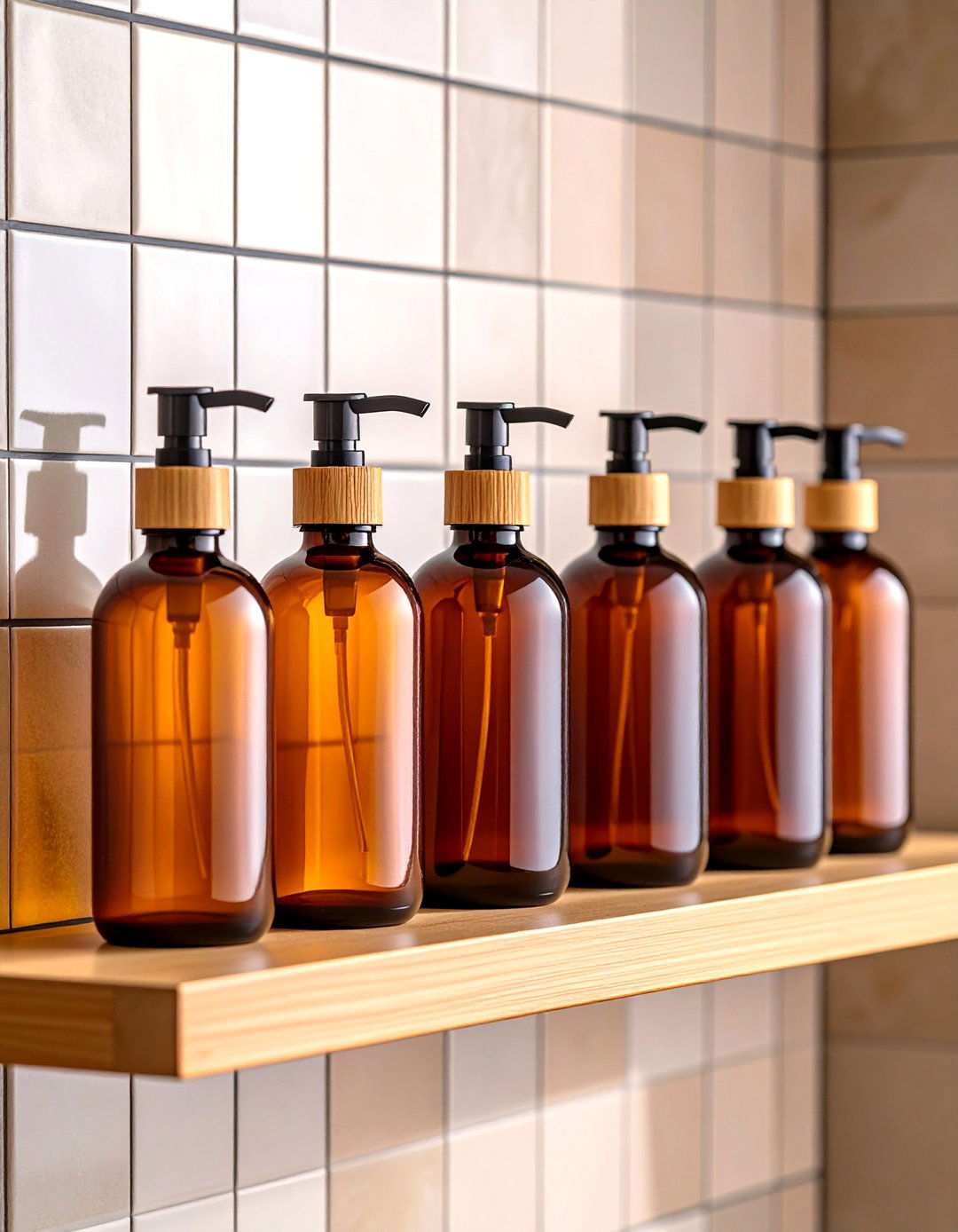 Matching Dispensers and Containers Streamline Bathroom Visuals - 20 Bathroom Staging Ideas