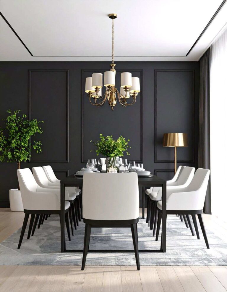 Matte Black Paint Black Accent Wall Dining Room - 20 Black Accent Wall Dining Room Ideas
