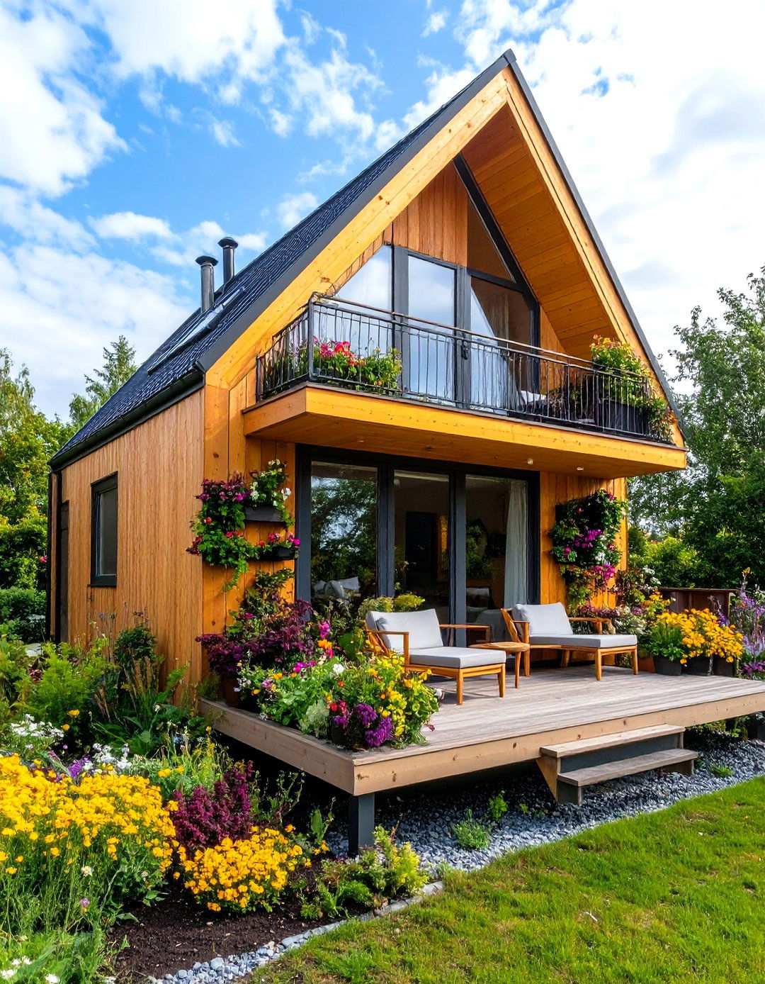 Maximizing Small Spaces Through Smart A Frame Design - 20 a Frame House With Balcony