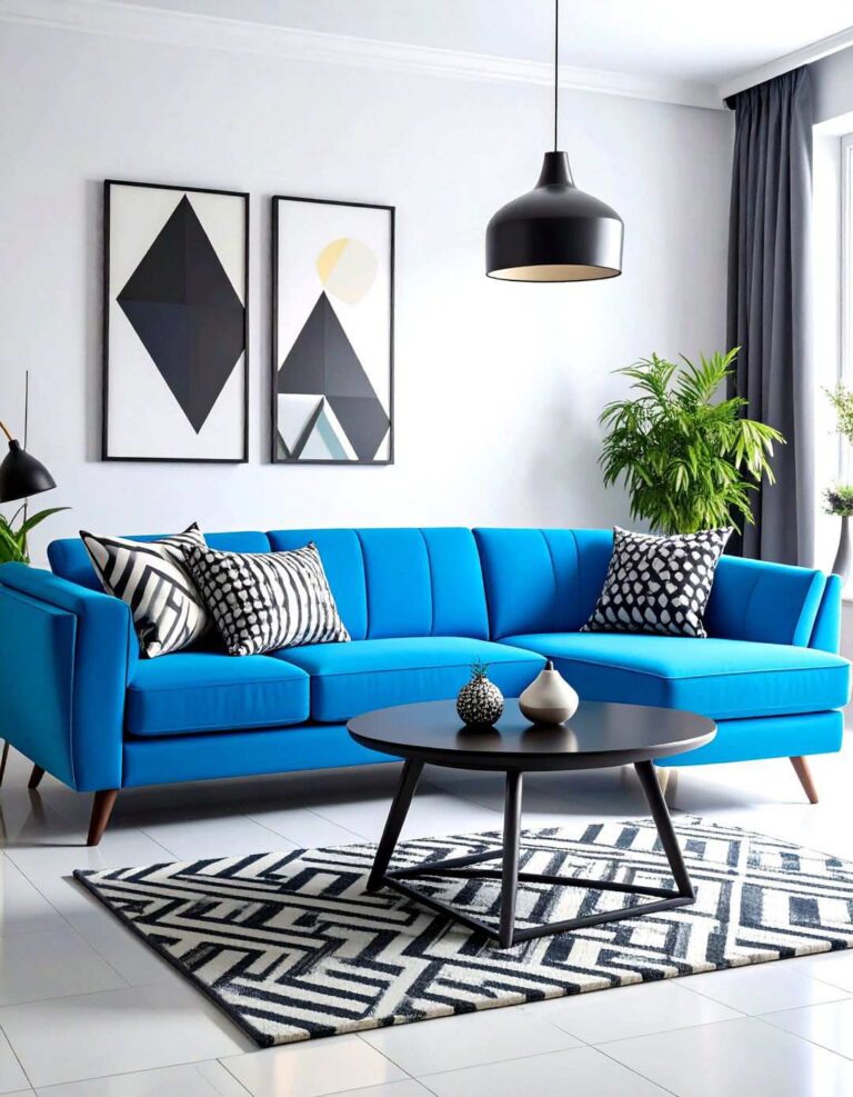 Memphis Design Living Room with Geometric Patterns - 20 1980s Living Room Ideas