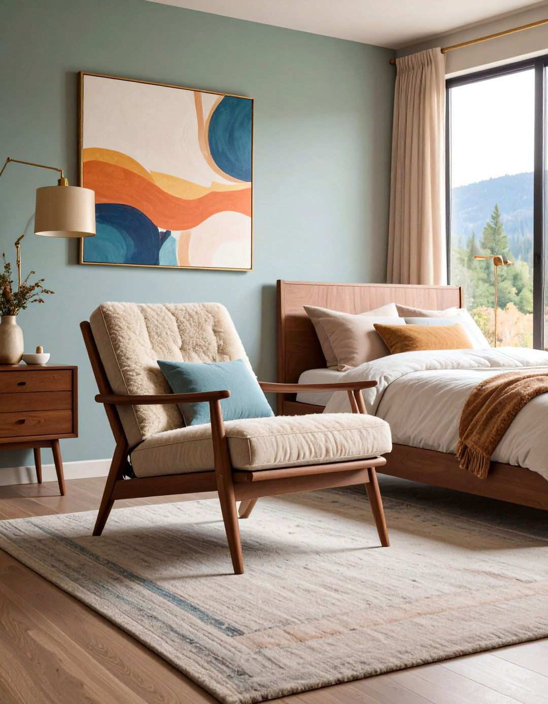 Mid Century Lounge Bedroom Chair for Retro Charm - 20 Bedroom Chair Ideas