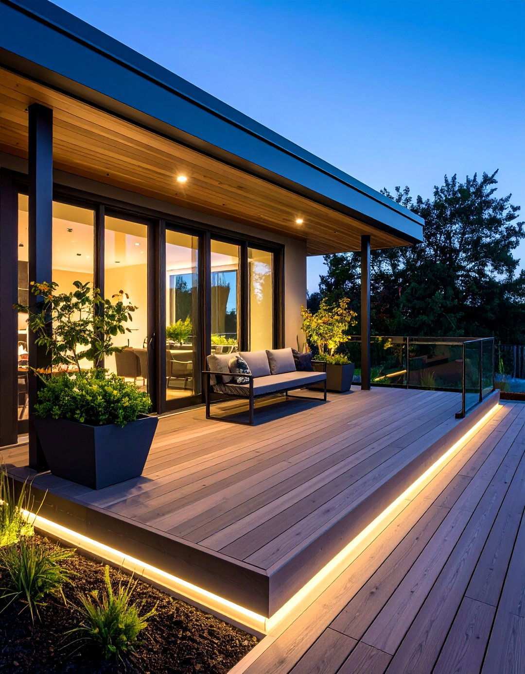 Minimalist Barndominium Front Porch with Clean Lines - 20 Barndominium Front Porch Ideas