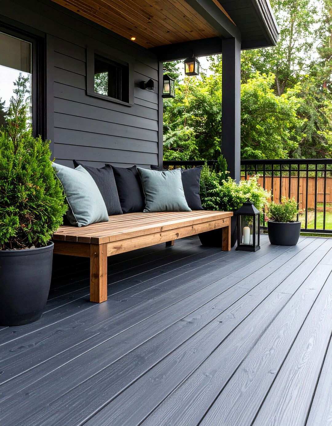 Minimalist Scandinavian Inspired Black Porch - 20 Black Porch Ideas
