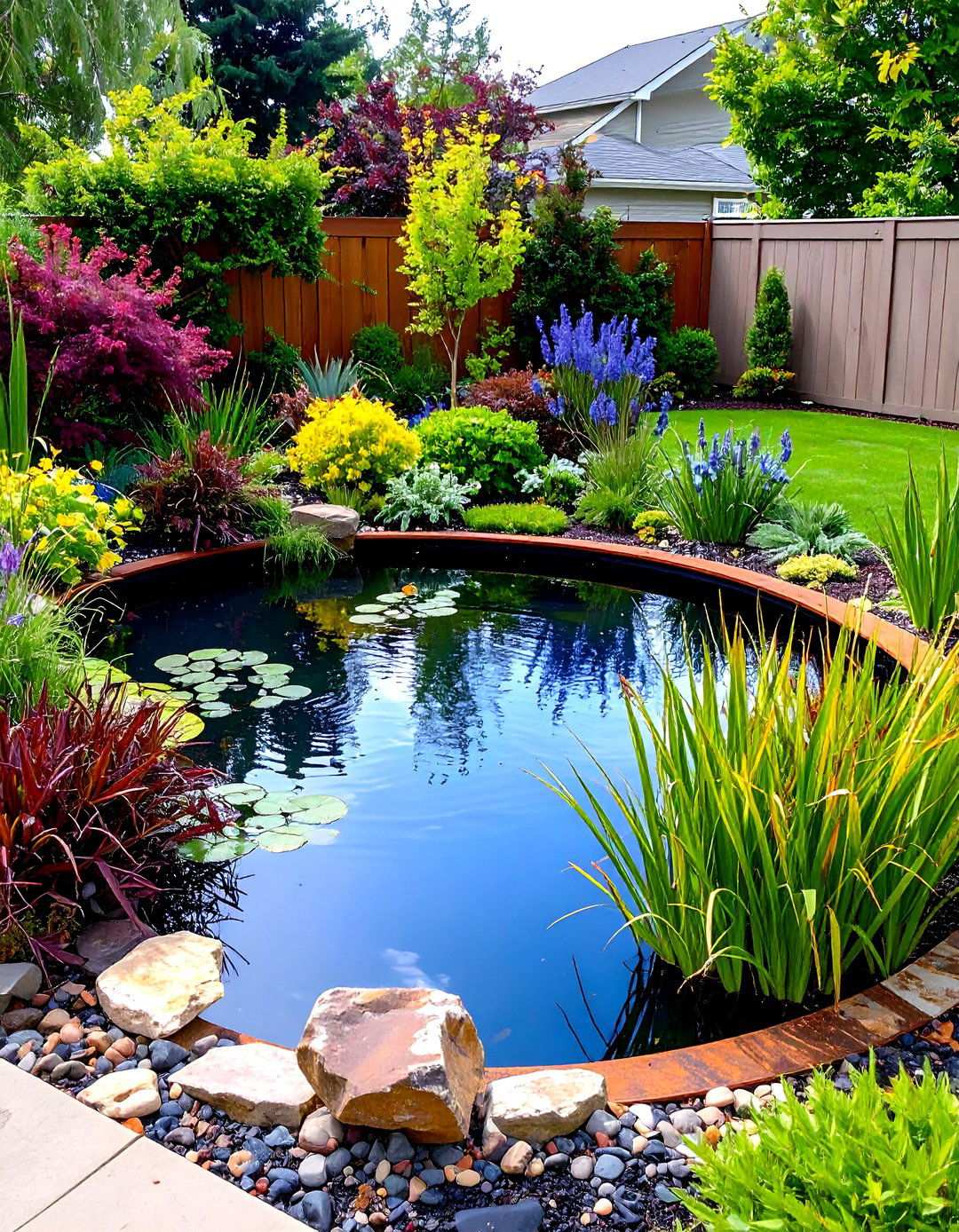 Mirror Reflection Pond Designs - 20 Backyard Pond Ideas