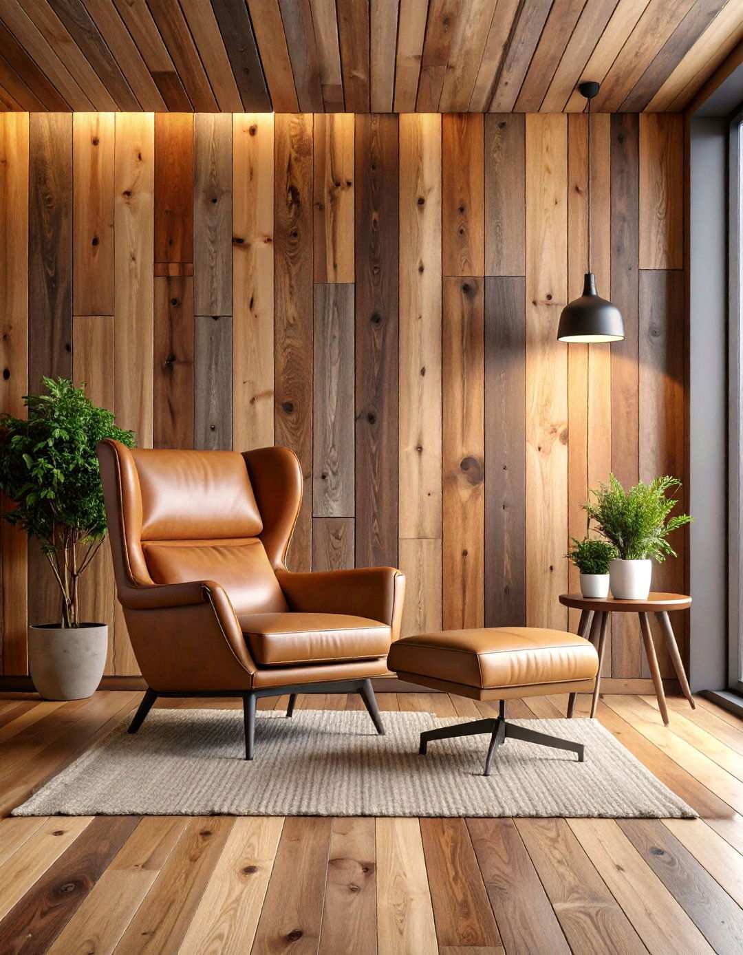 Mixed Hardwood Barnwood for Color Diversity - 20 Barnwood Accent Wall Ideas