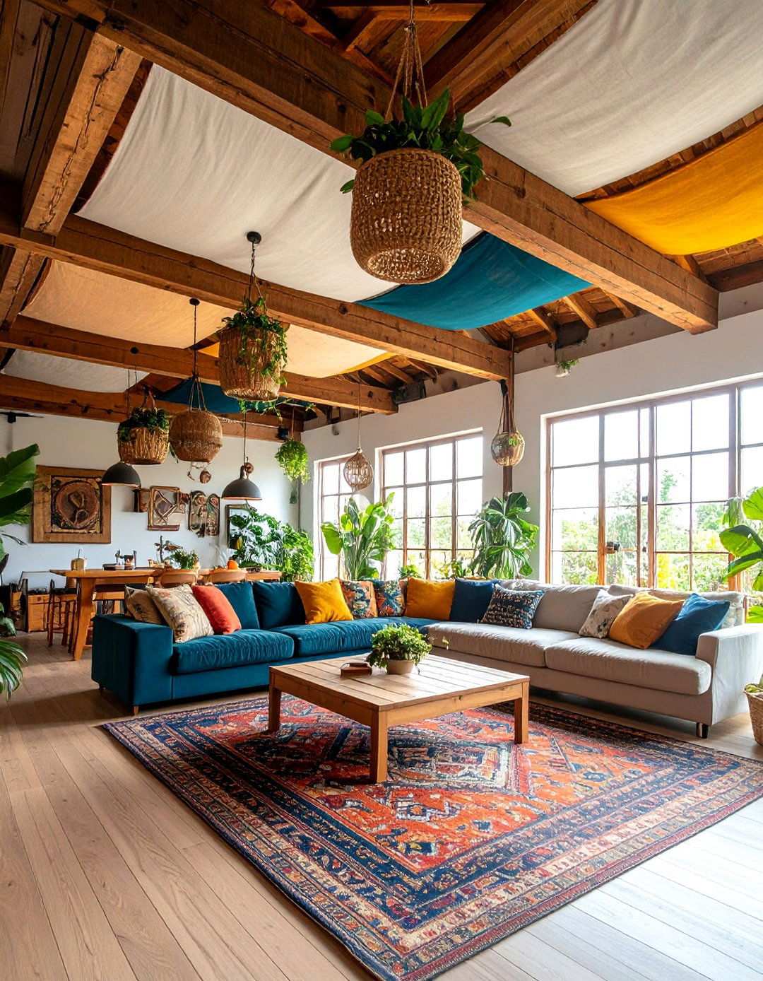 Mixed Media Basement Ceilings for Creative Expression - 20 Basement Ceiling Ideas