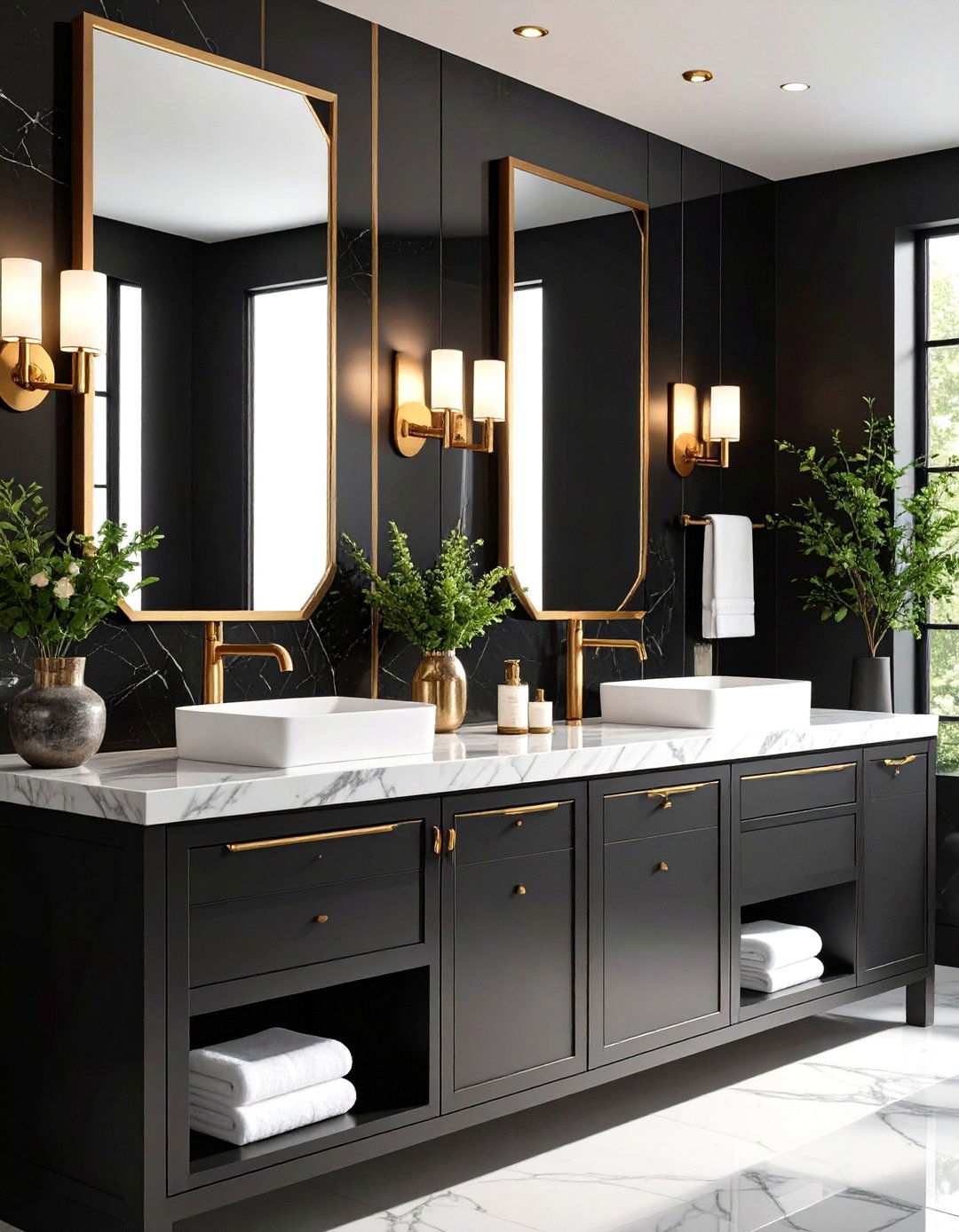 Mixed Metal Bathroom Elegance - 20 Aesthetic Bathroom Ideas