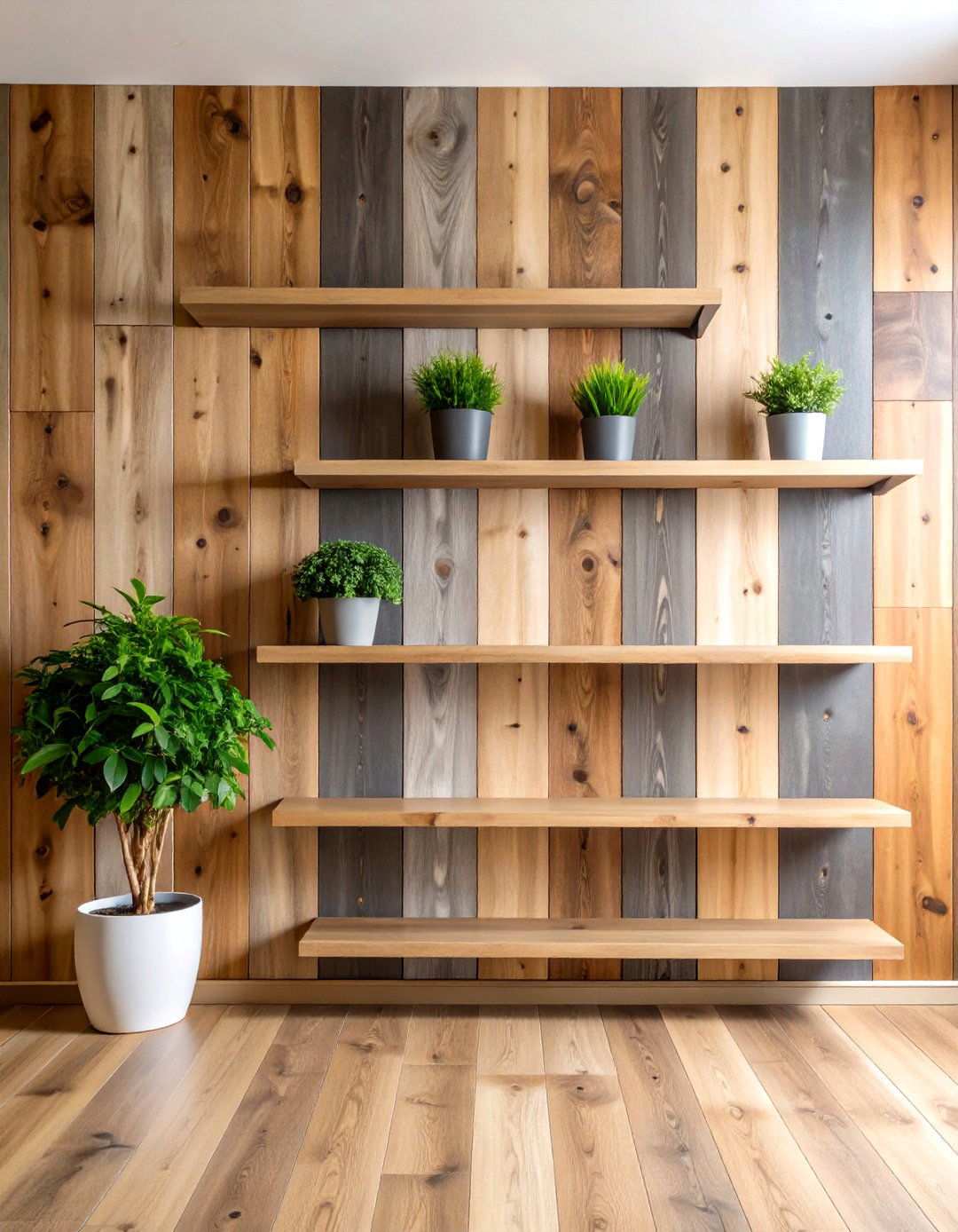Mixed Width Barnwood Planks for Texture Variation - 20 Barnwood Accent Wall Ideas