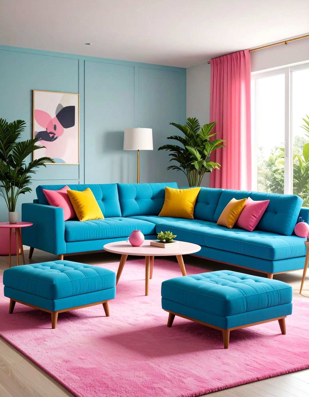 Modular Seating Living Room with Flexible Arrangement - 20 1980s Living Room  Ideas