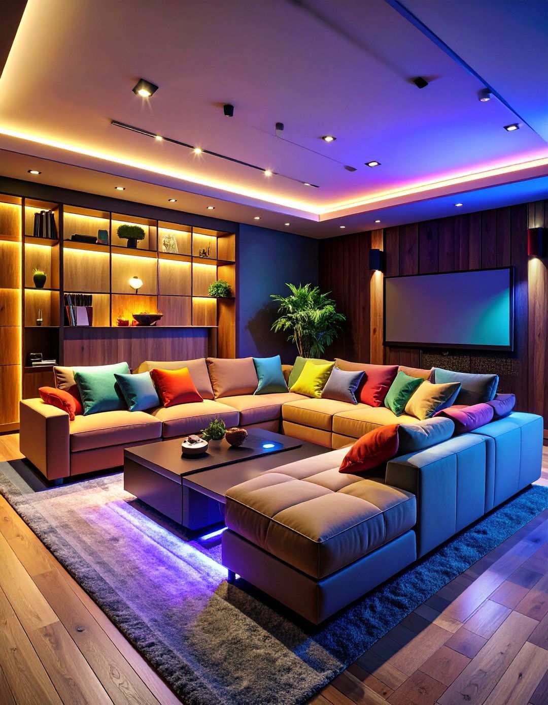 Modular Sectional Basement Home Theater Seating - 20 Basement Home Theater Ideas