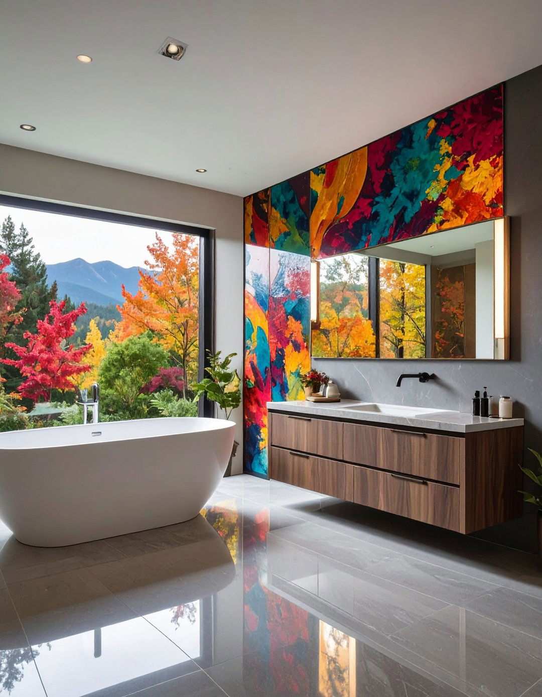 Moisture Resistant Acrylic Glass Bathroom Art - 20 Bathroom Art Ideas