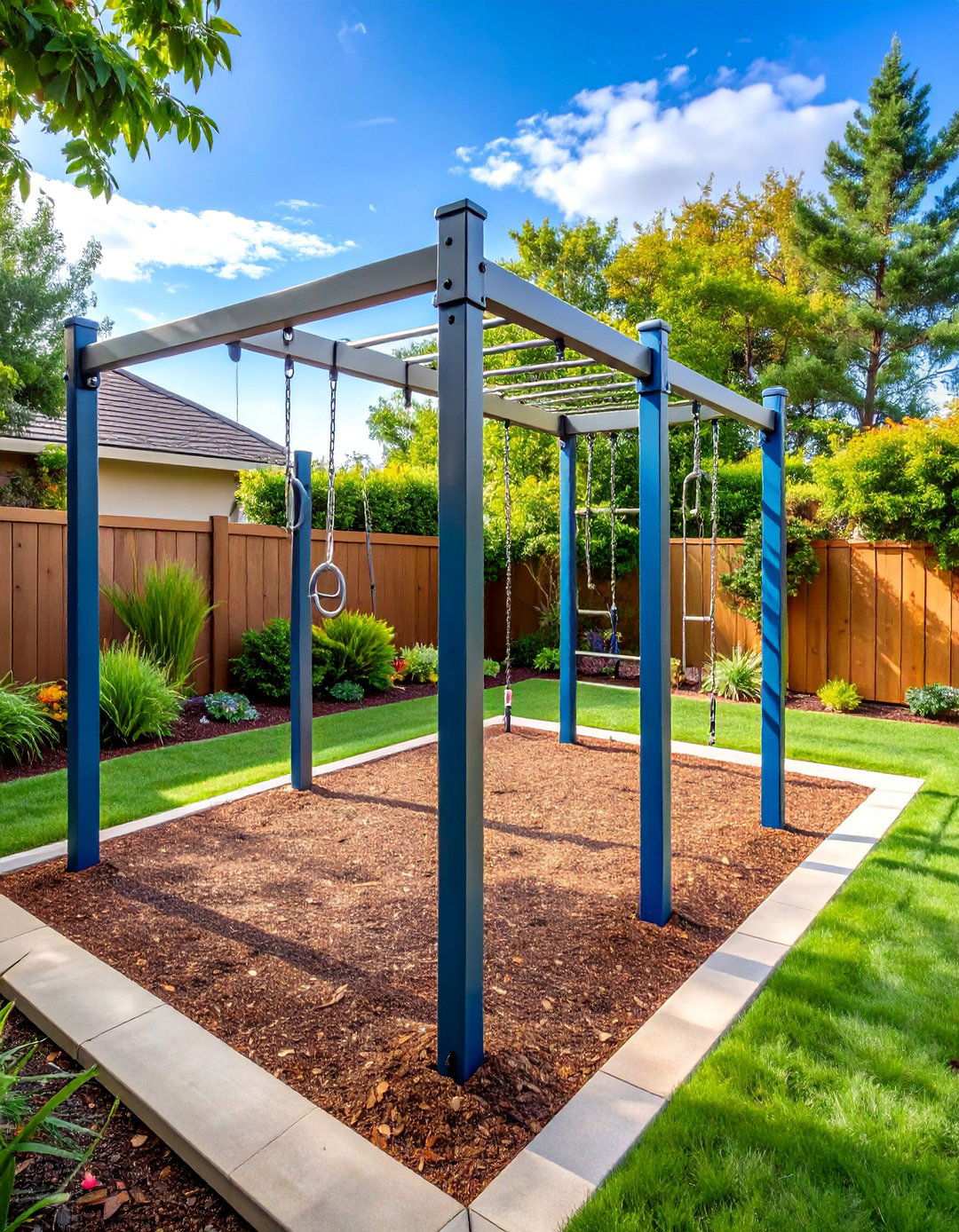 Monkey Bars and Overhead Ladder System - 20 Backyard Playground Ideas