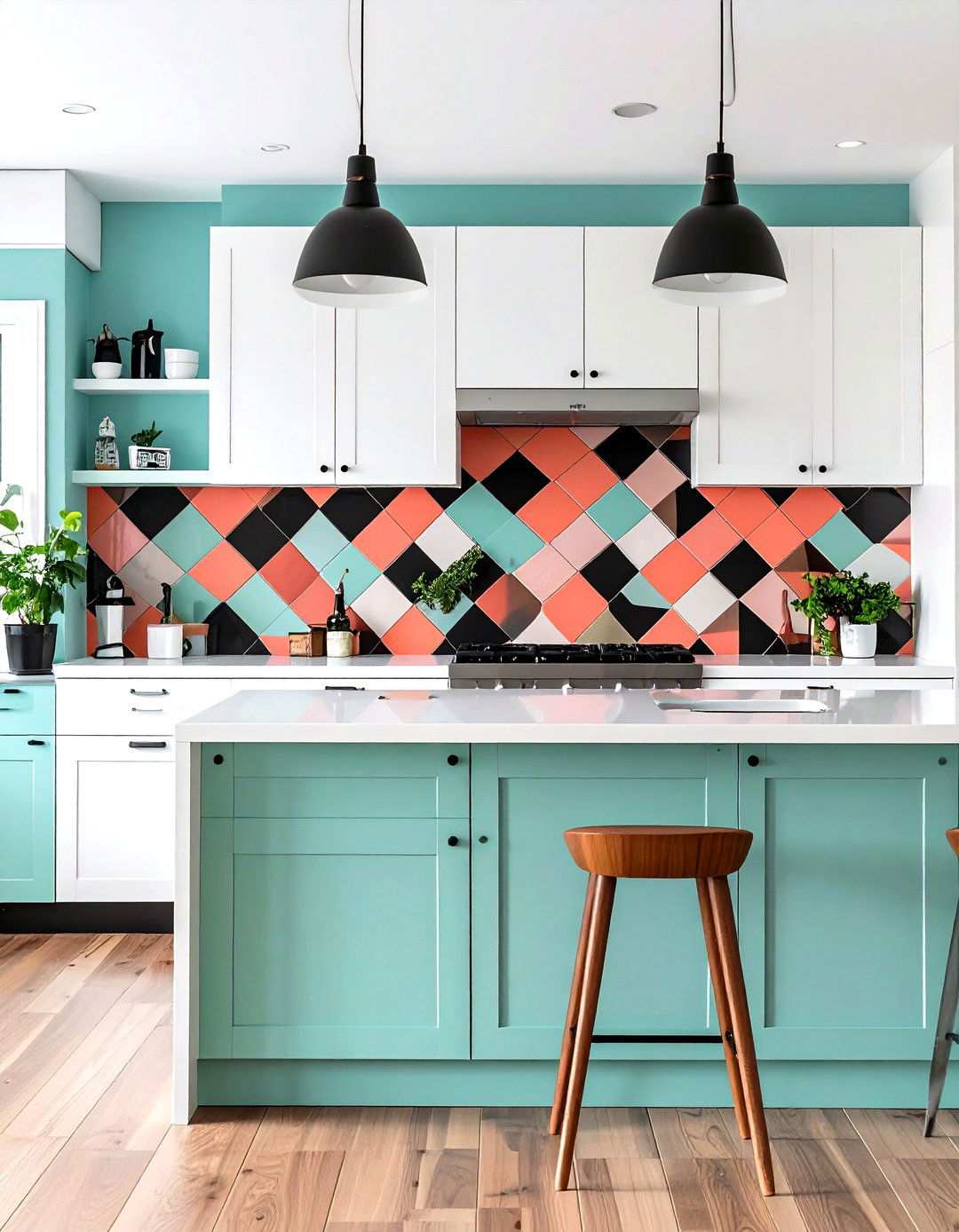 Mosaic Tile Backsplashes - 20 1950s Kitchen Ideas